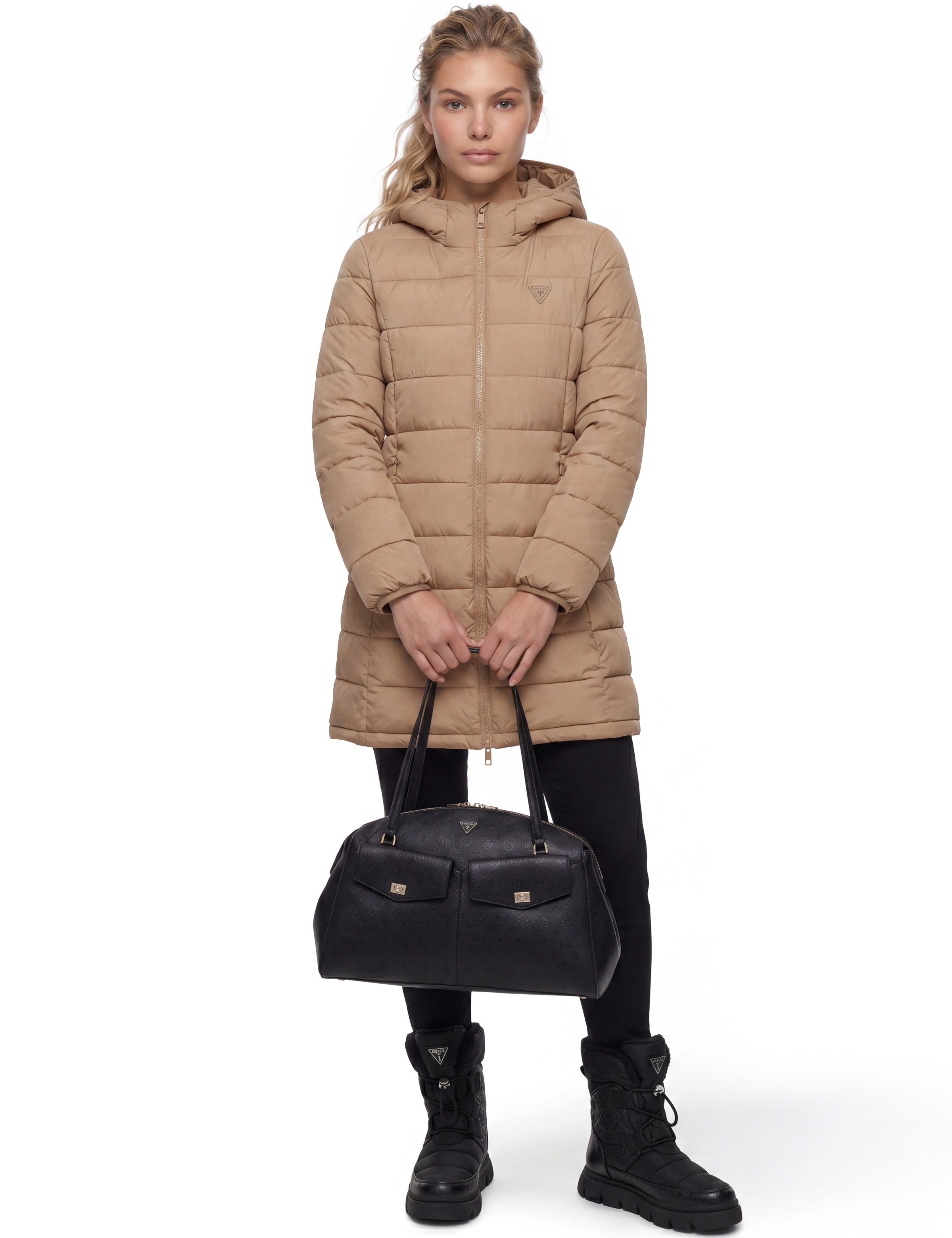 Guess Sac à bandoulière »BLAKE DOME TOTE« Sac à bandoulière pour femmes, sac à main avec fermeture éclair pratique