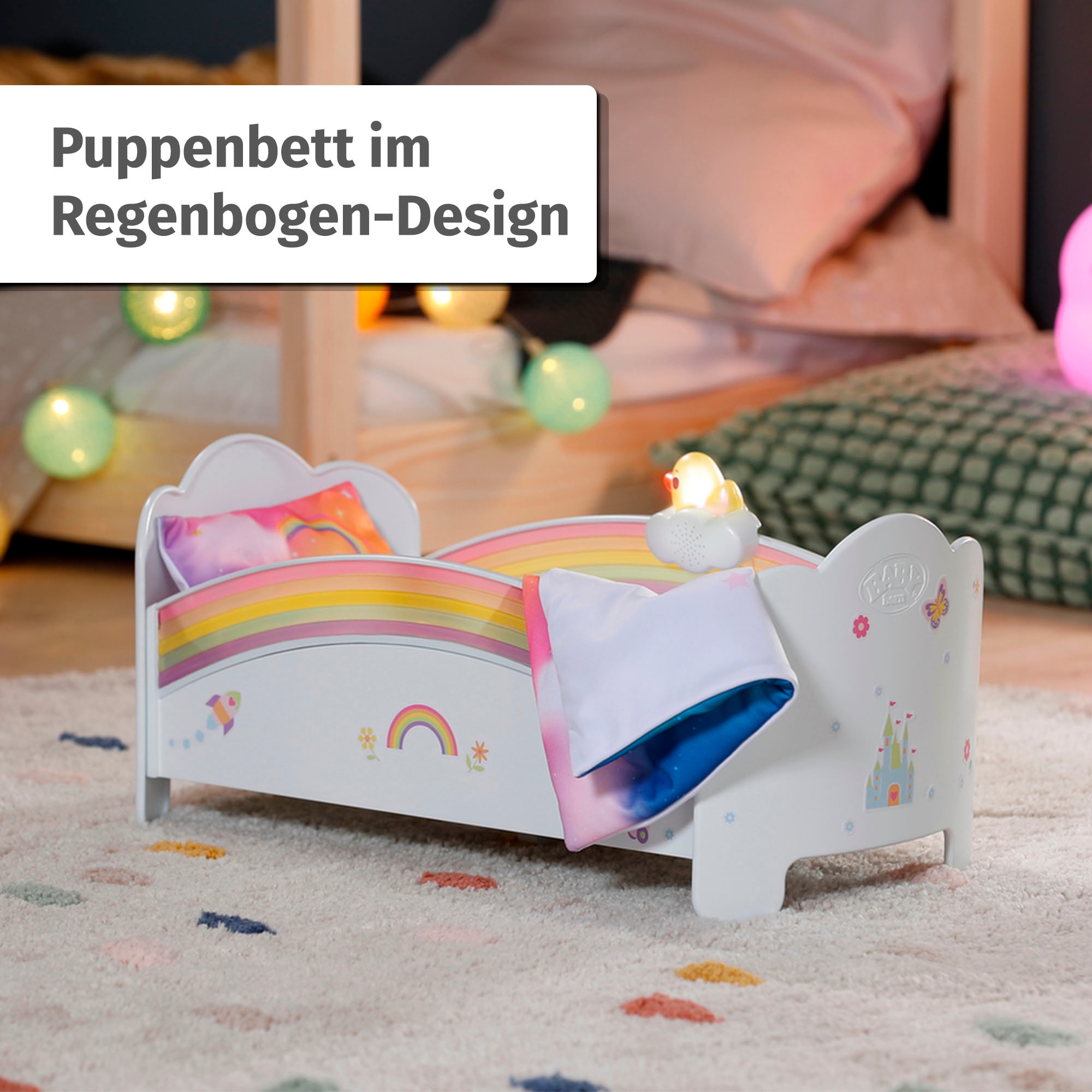 Baby Born Lit de poupée »Regenbogen« mit Licht- und Soundeffekt