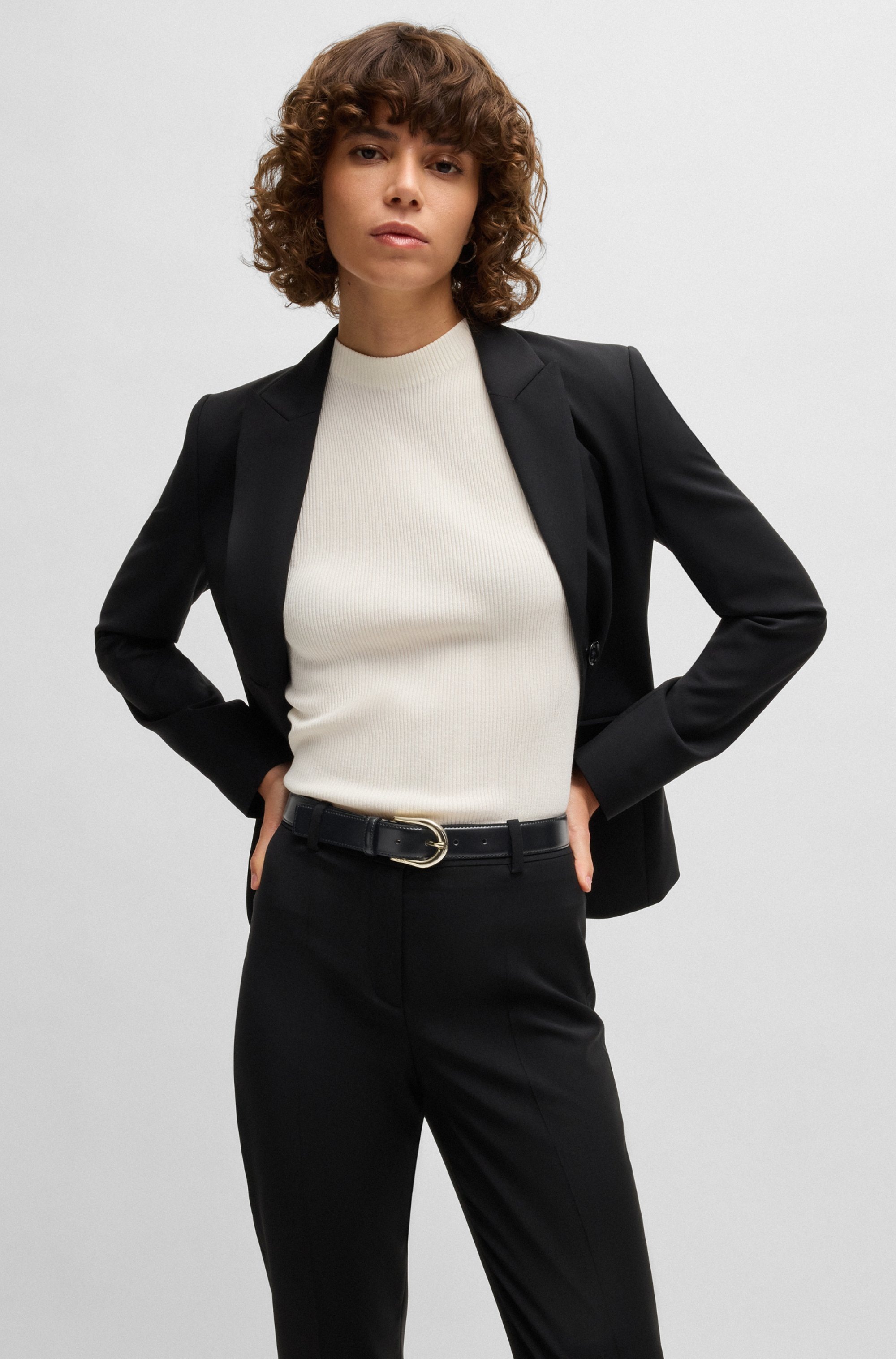 BOSS Ceinture en cuir »Carol-St-G_Sz30« mit abgerundeter Schliesse