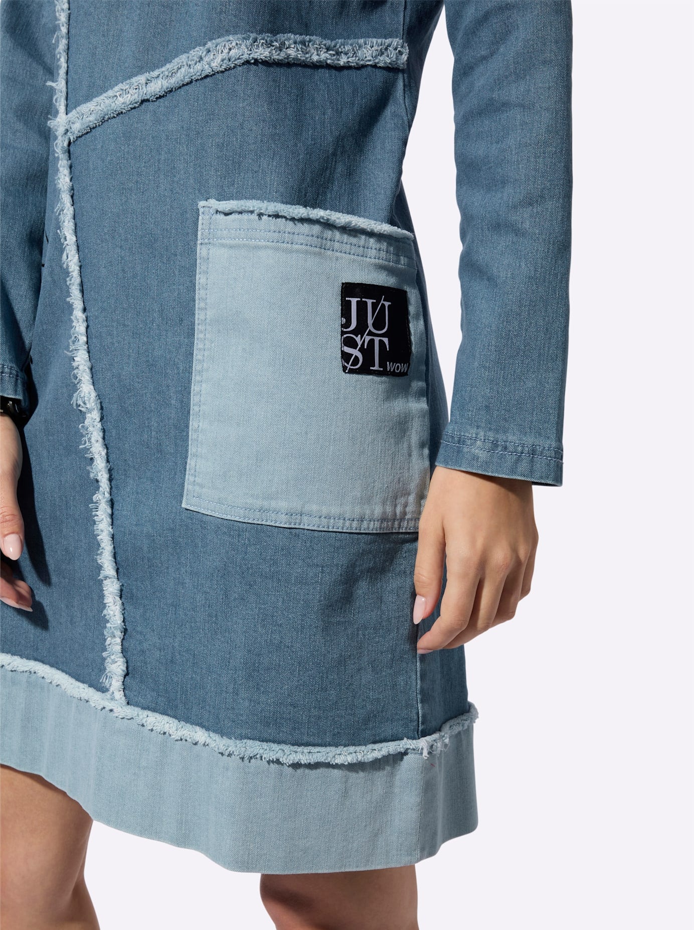 Inspirationen Robe en jean »Jeans-Kleid« Poches plaquées