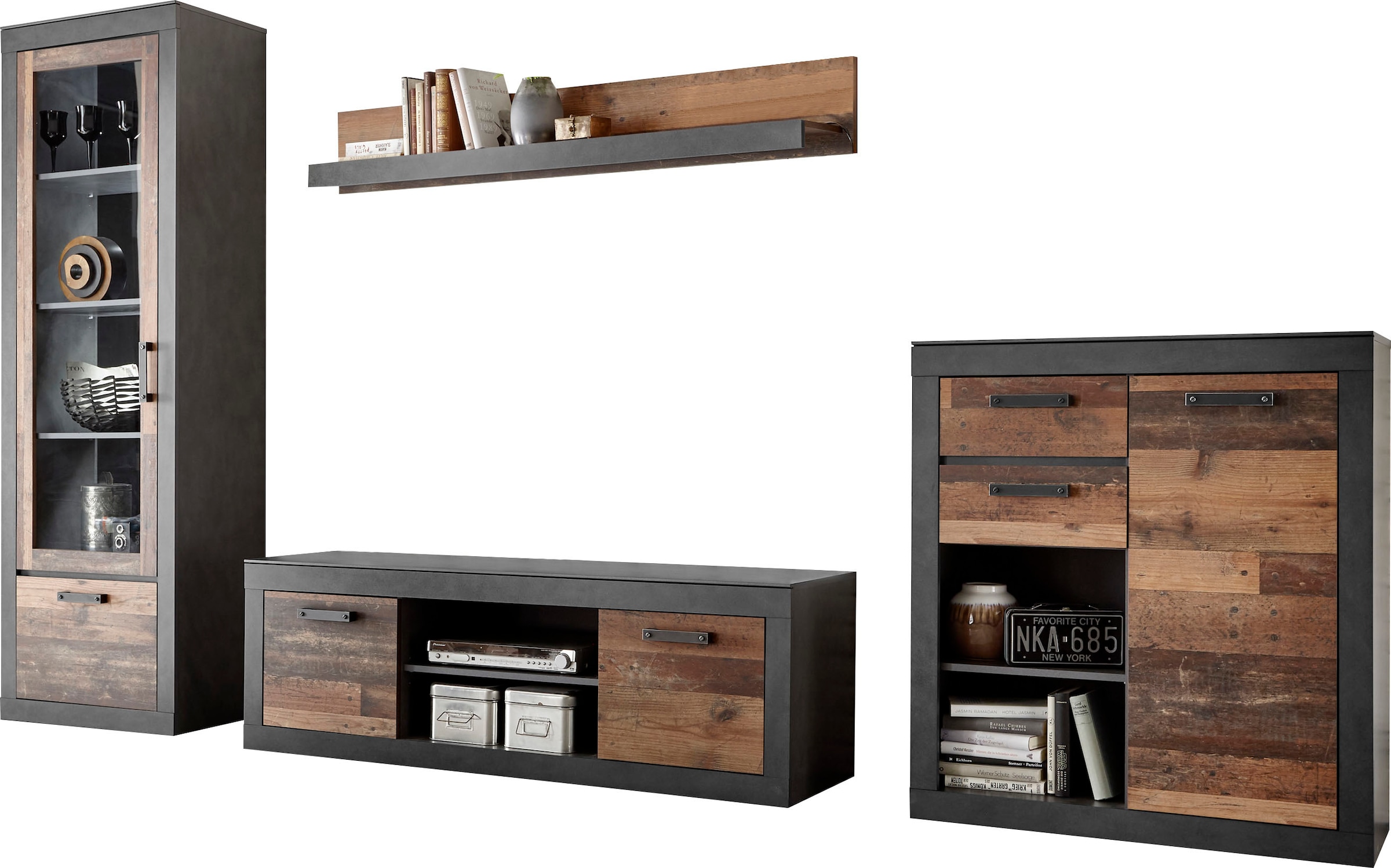 Home affaire Wohnwand »BROOKLYN« 4 Stk. tlg.