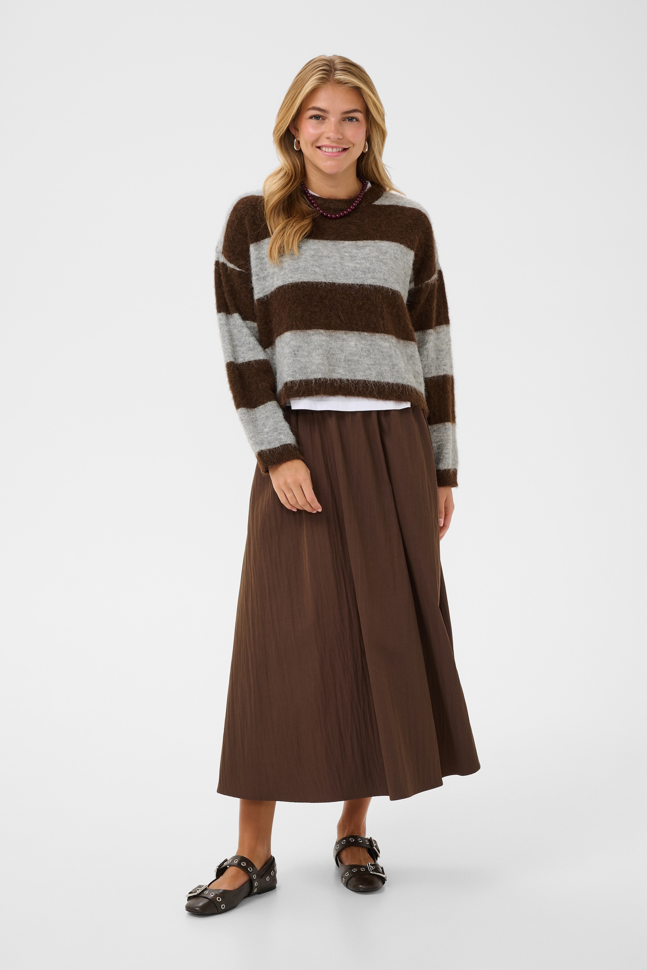 Saint Tropez Pull en tricot »TayzieSZ Pullover« mélange de matériaux, coupe oversize