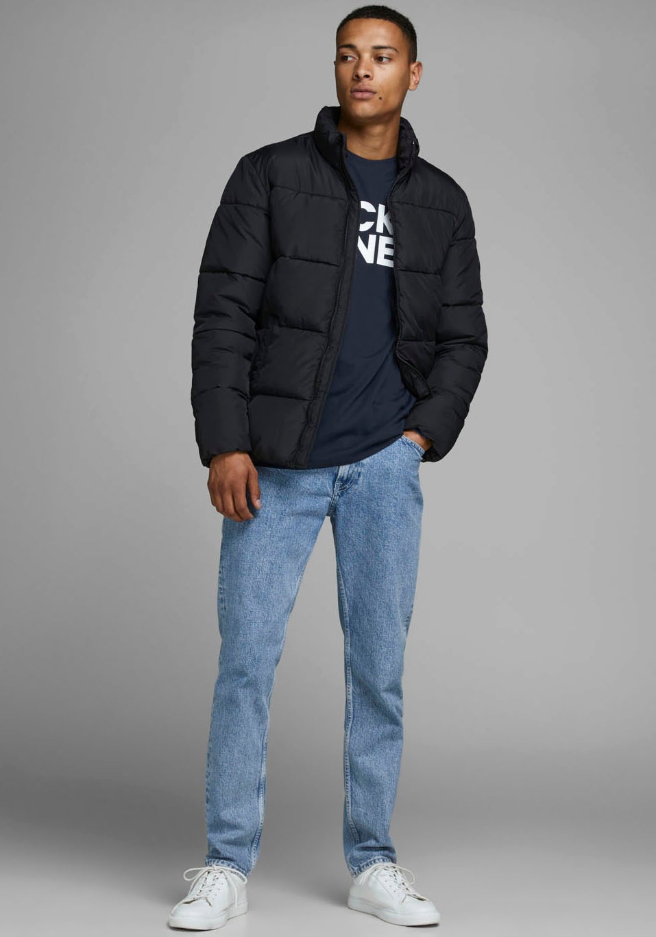 Jack & Jones T-Shirt »JJECORP Herren-Tee mit figurbetonter Silhouette« bedruckt, modisch, schmal, Baumwolle, Rundhals