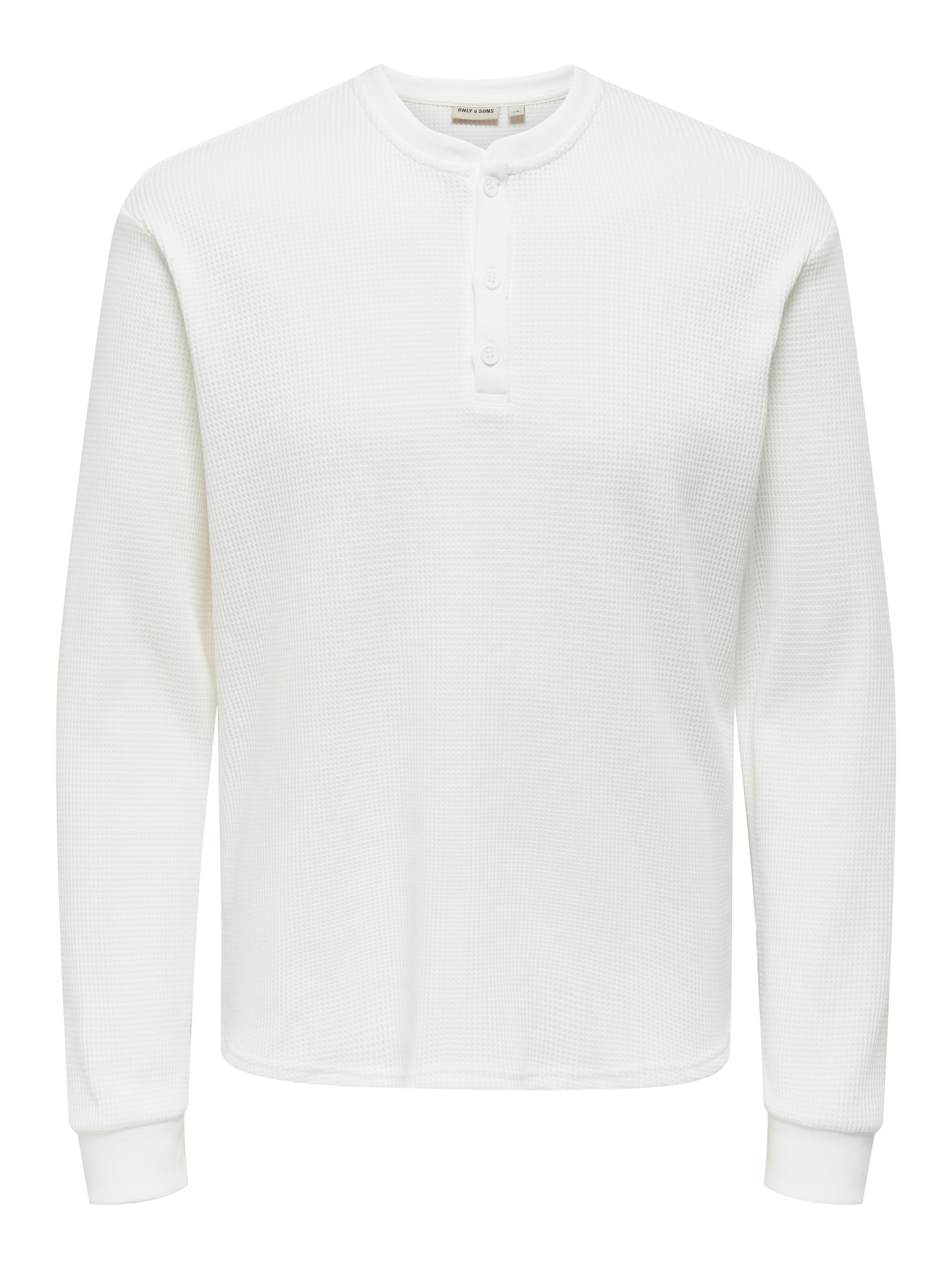 ONLY & SONS T-shirt à manches longues »ONSTOBIE REG LS HENLEY TEE NOOS« mélange coton, coupe régulière