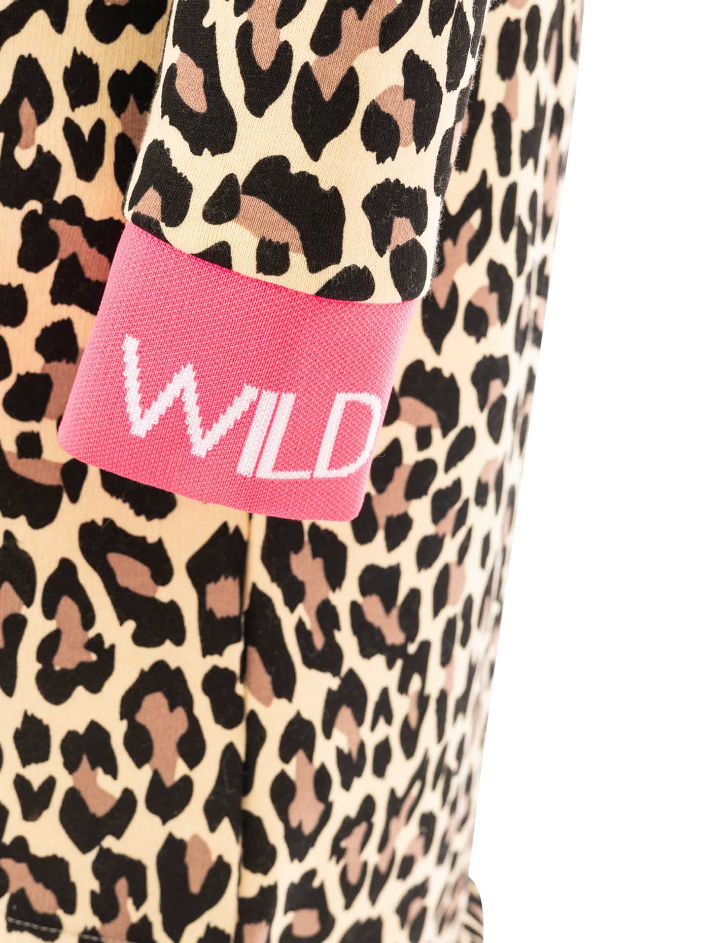 Zwillingsherz Kurzmantel »"WILD WILD"« Leomuster, Kapuze mit Kordel, Bündchen mit WILD Print, Zipper