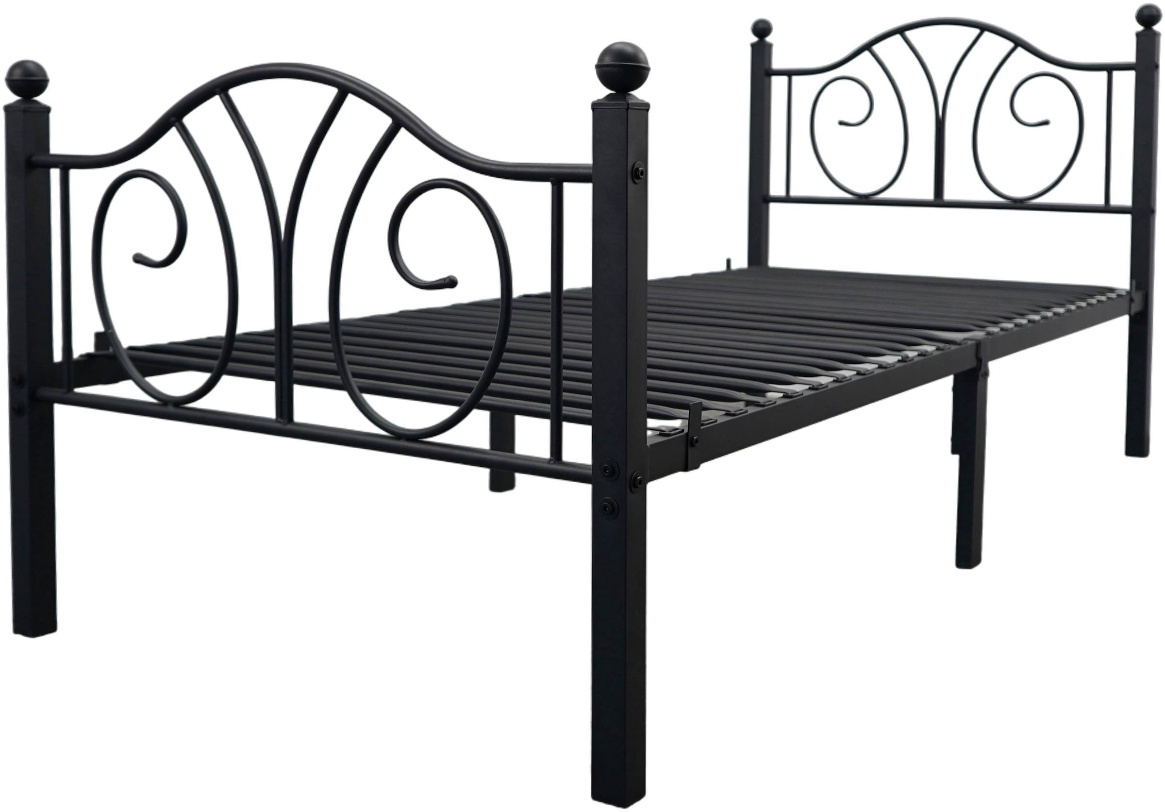 GOODproduct Metallbett »LUND Landhausbett Bett Märchenbett Prinzessinbett« Träume wie im Märchen: Dein romantisches Metallbett in 2 Breiten