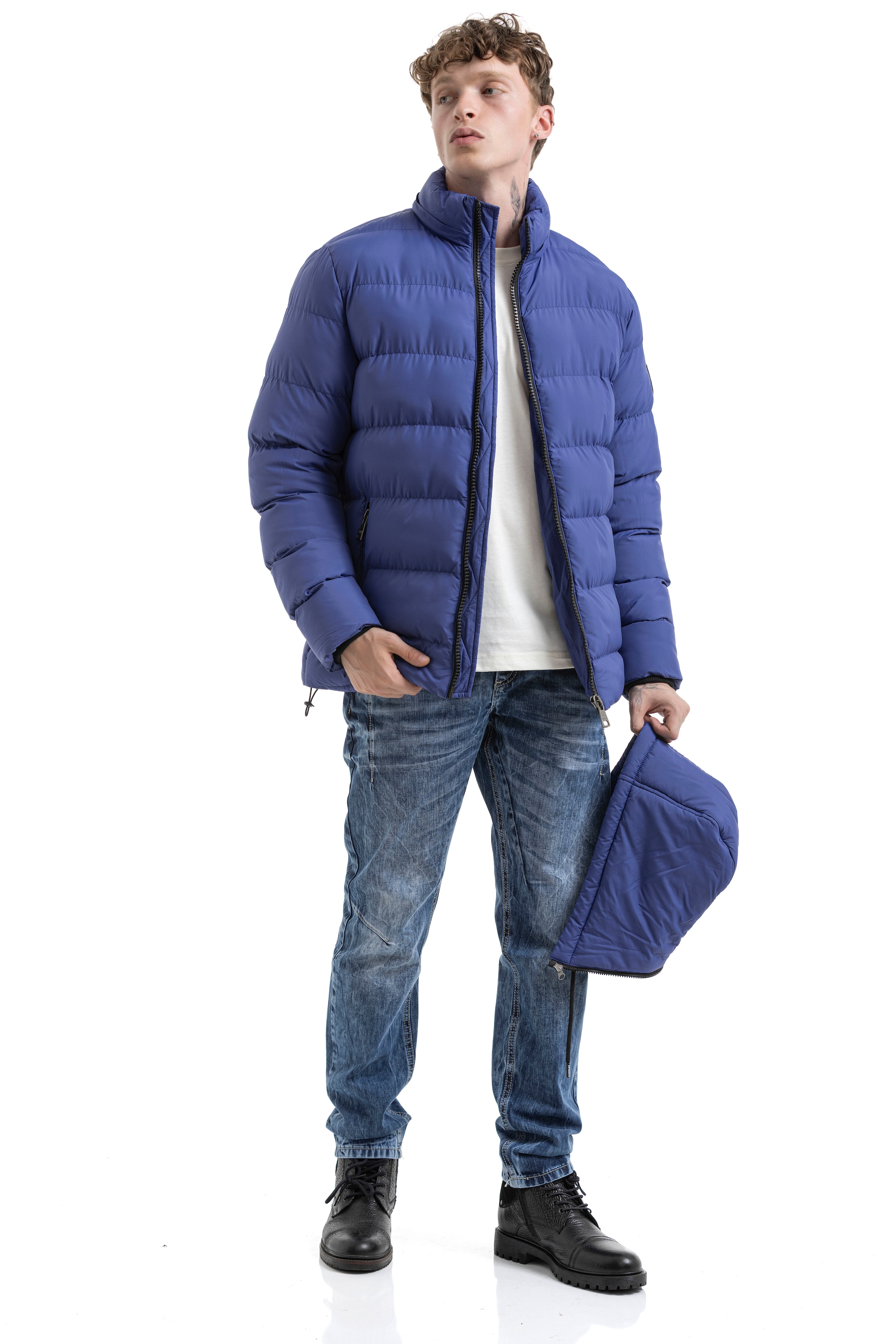 Cipo & Baxx Steppjacke mit Kapuze