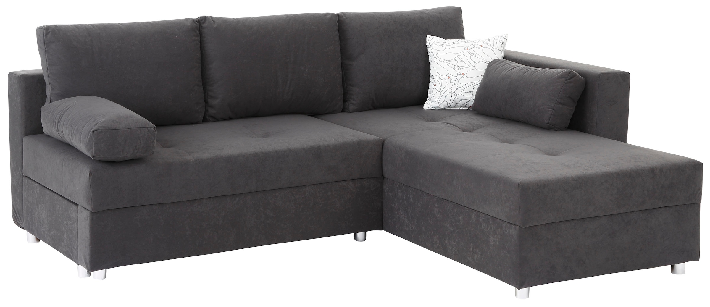 Home affaire Canapé d'angle »Italia L-Form« mit Bettfunktion und Bettkasten, Federkern-Polsterung