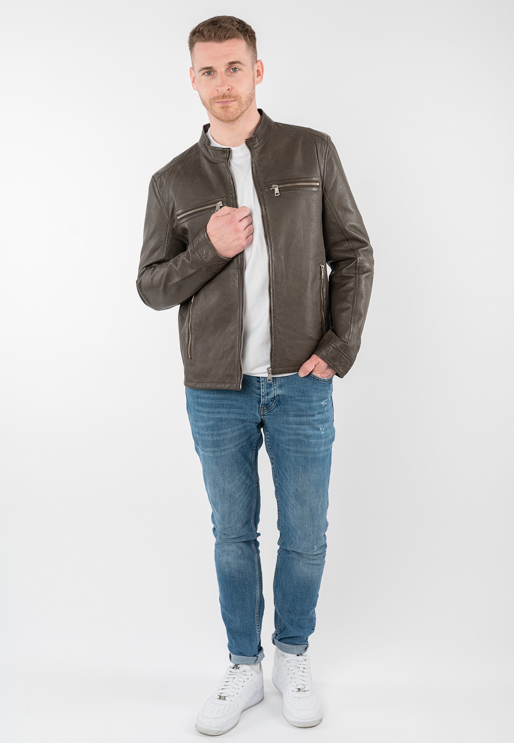 Mauritius Lederjacke »MMBounto« mit Stehkragen