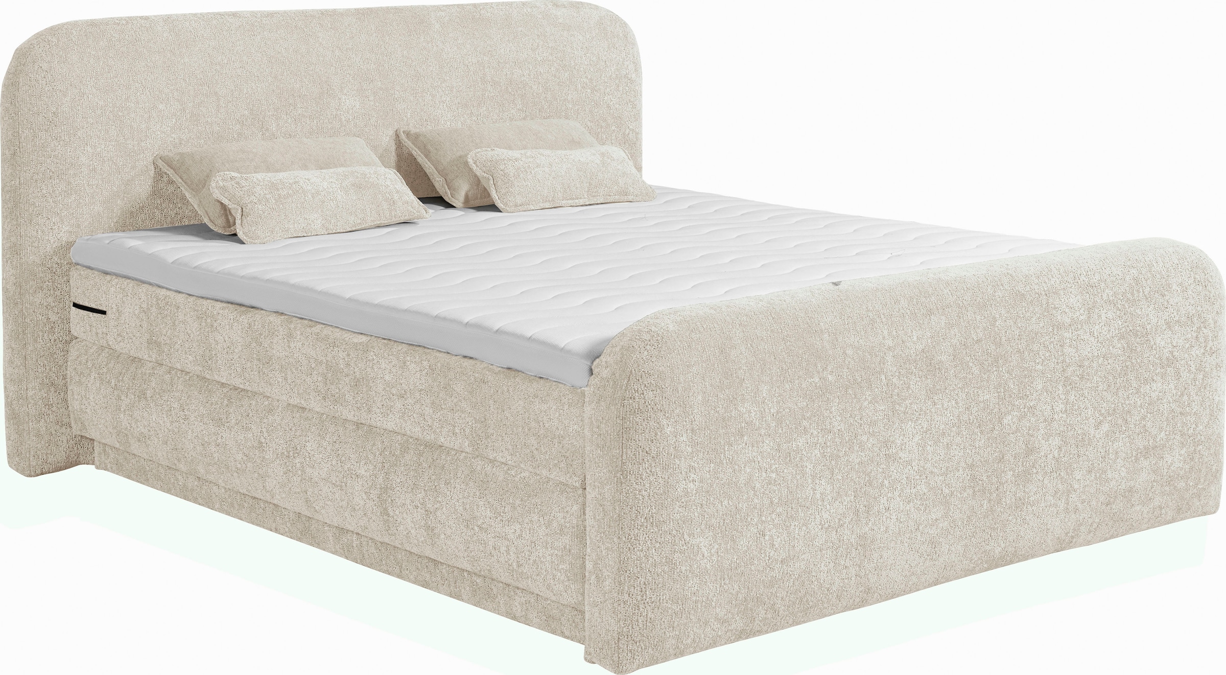 ED EXCITING DESIGN Boxspringbett »AROSA in der Breite 180cm, inkl. Bettkasten und Topper« inkl. Fussteil, in verschiedene Farben erhältlich
