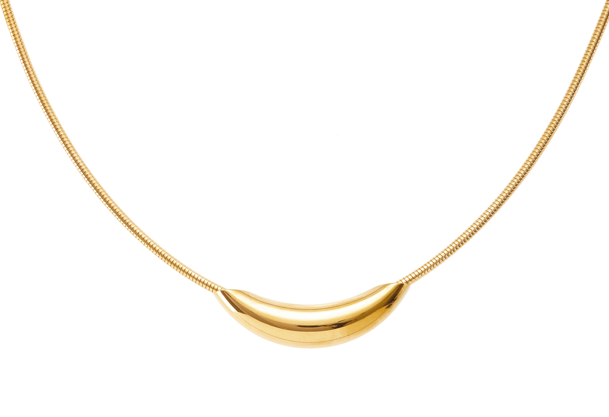 LASCANA Schlangenkette »Halskette mit Röhrchen Anhänger« Collier mit Goldbeschichtung