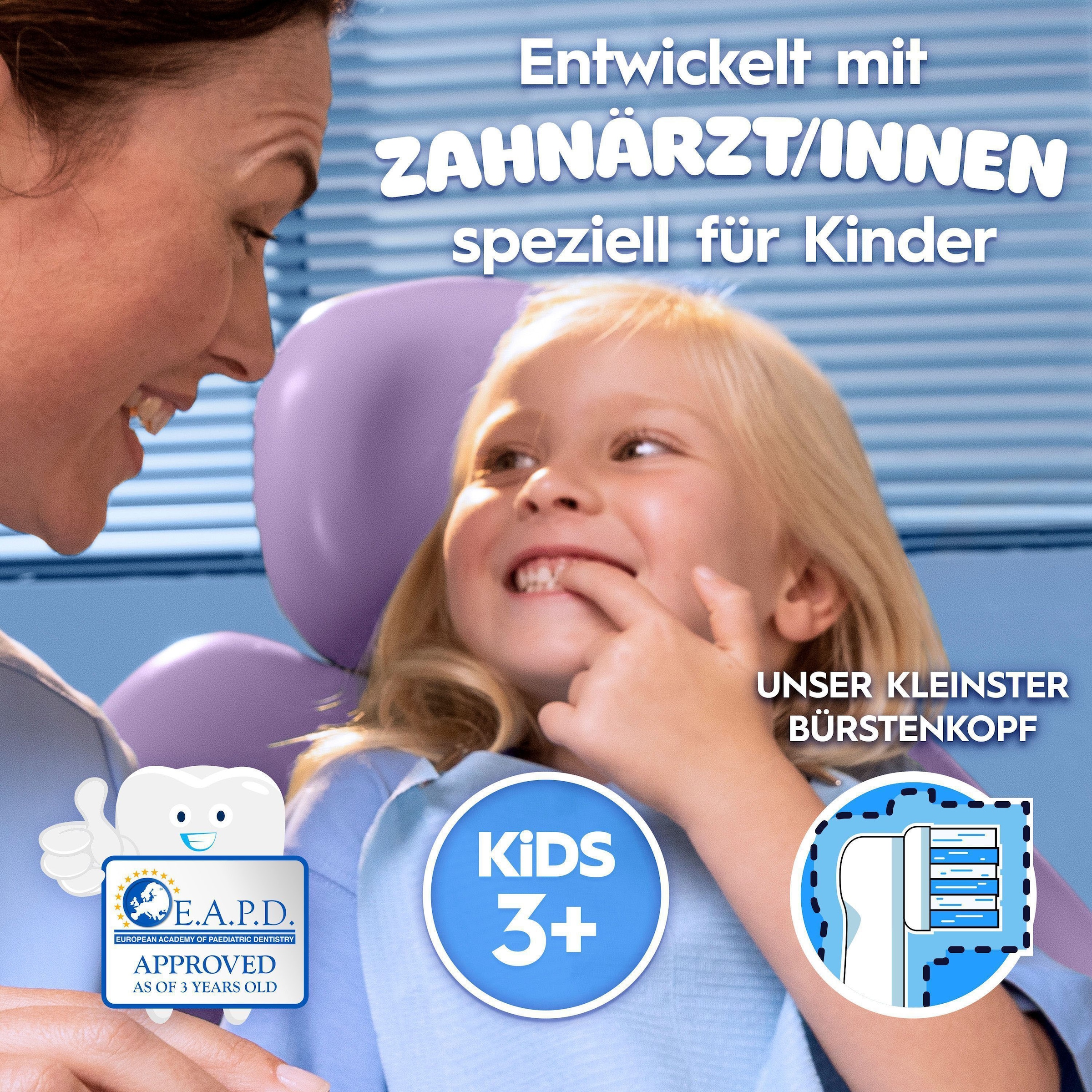 Oral-B Brosse à dents électrique »Pro Kids Frozen« 1 cuis Aufsteckbürsten für Kinder ab 3 Jahren