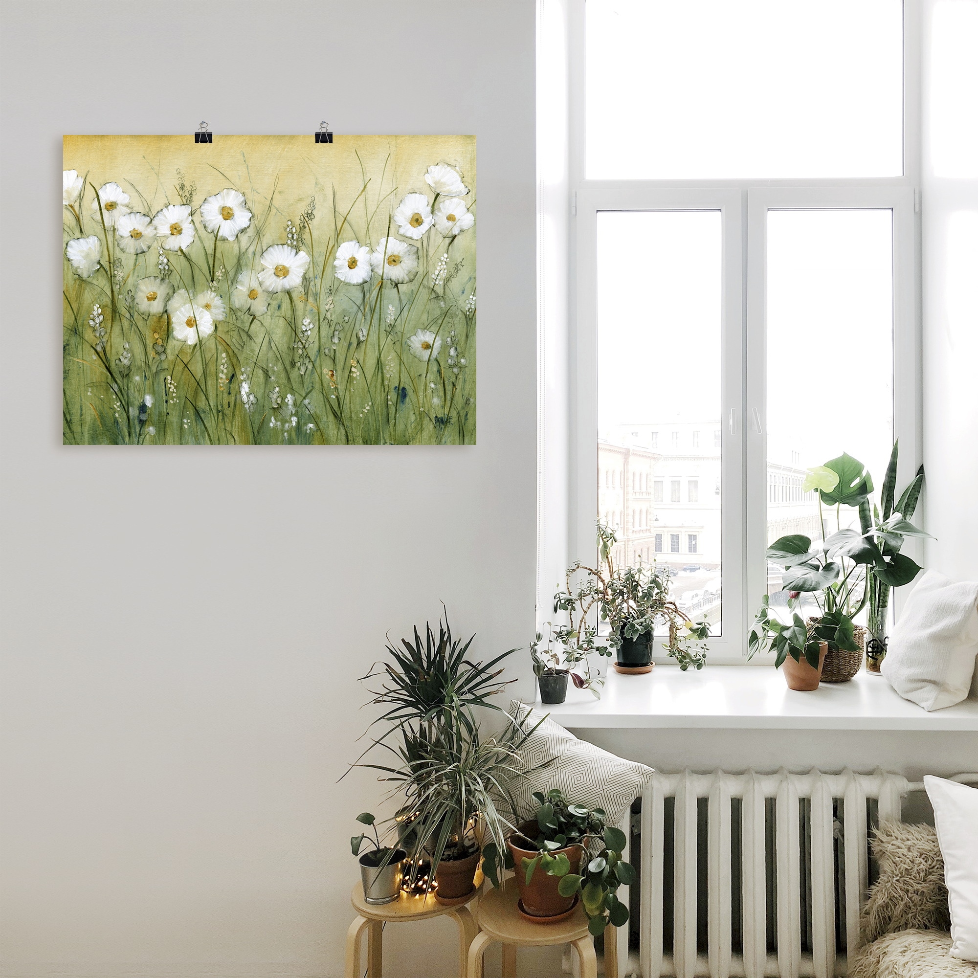 Artland Wandbild »Gänseblümchenfrühling II« Blumen 1 Stk. tlg. als Alubild, Leinwandbild, Poster in verschied. Grössen