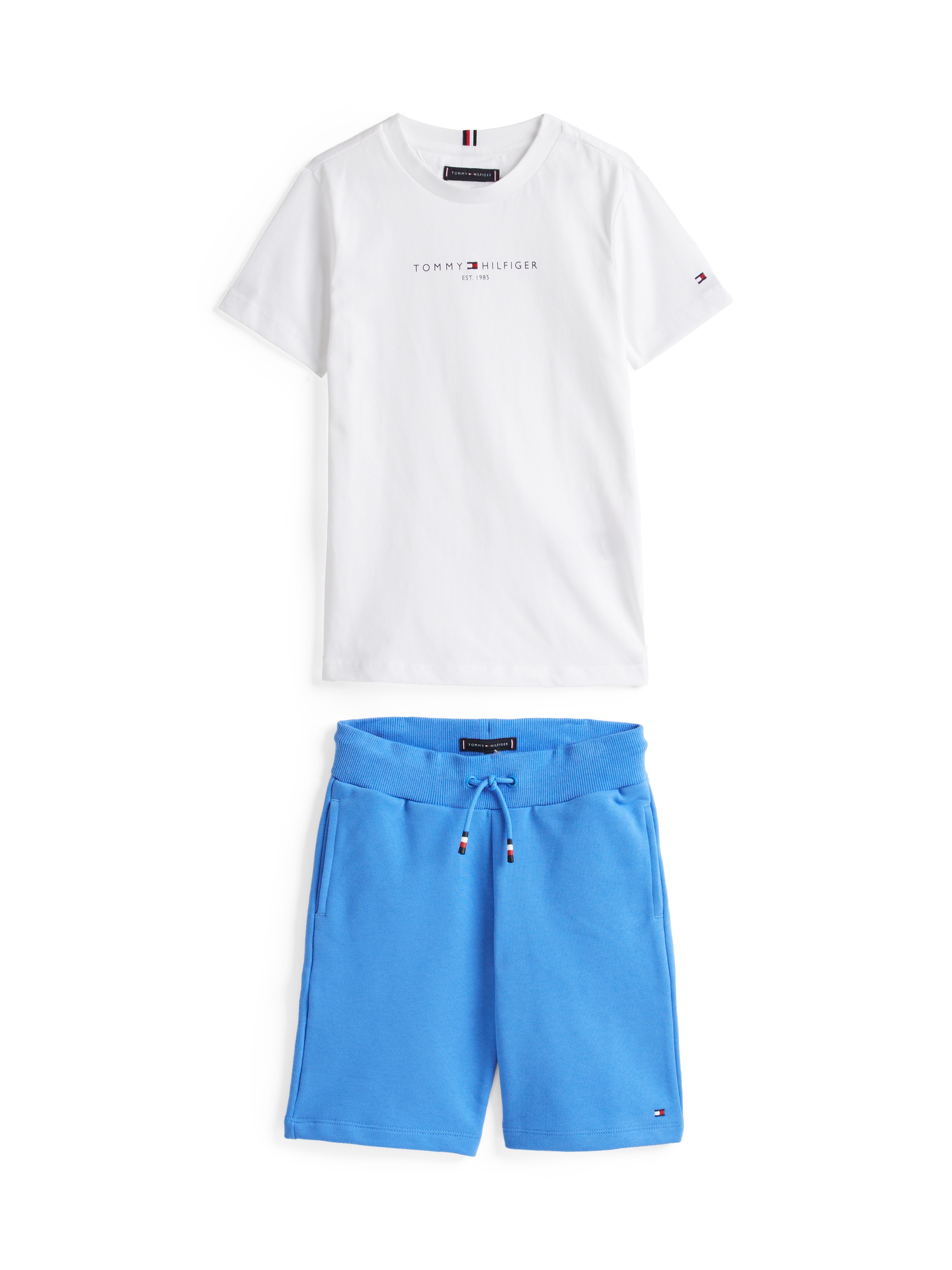 Tommy Hilfiger T-shirt & short »ESSENTIAL SET« Ensemble, lot de 2, 2 cuis avec inscription logo