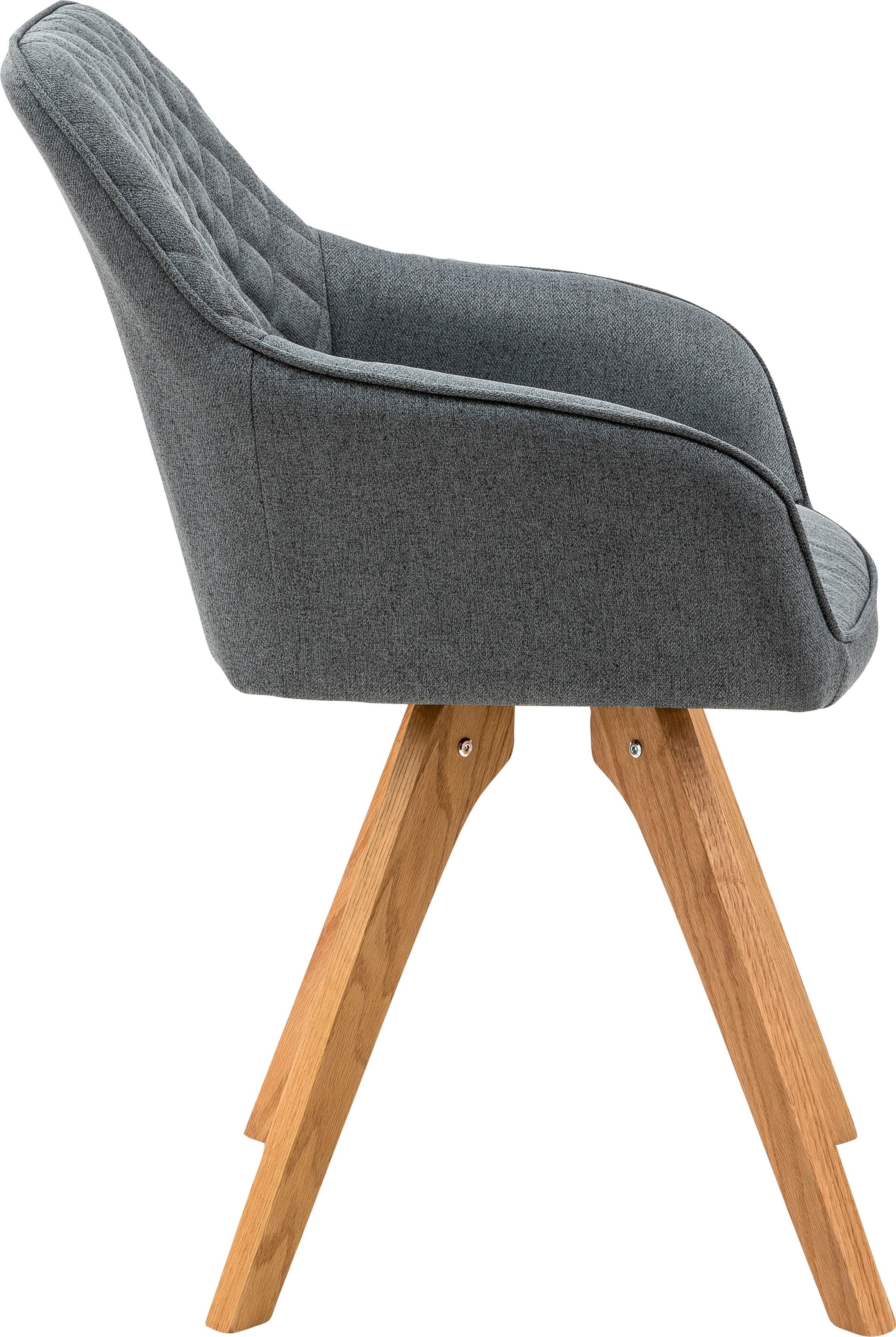 SalesFever Ensemble de salle à manger »Växjö - Elegant gestaltete Sitzgruppe« Set, 5 cuis tlg. bestehend aus 4 modernen Polsterstühlen und einem 180 cm breiten Tisch