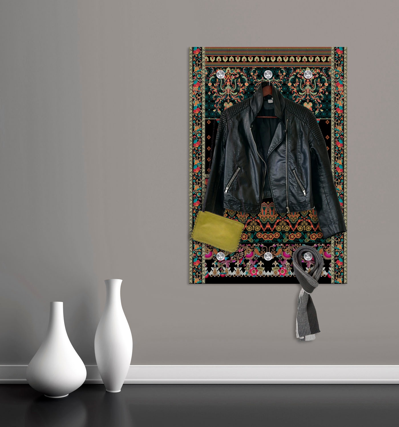 queence Garderobenleiste »Orientalisch« mit 6 Haken, 80 x 120 cm