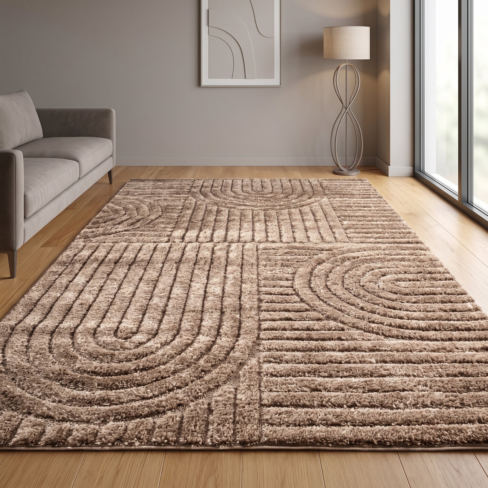 GOODproduct Tapis »Jonne, Boho-Design, Scandi, Designteppich« Rectangulaire 20 mm Höhe haut-bas, effet 3D, style scandinave, salon, chambre