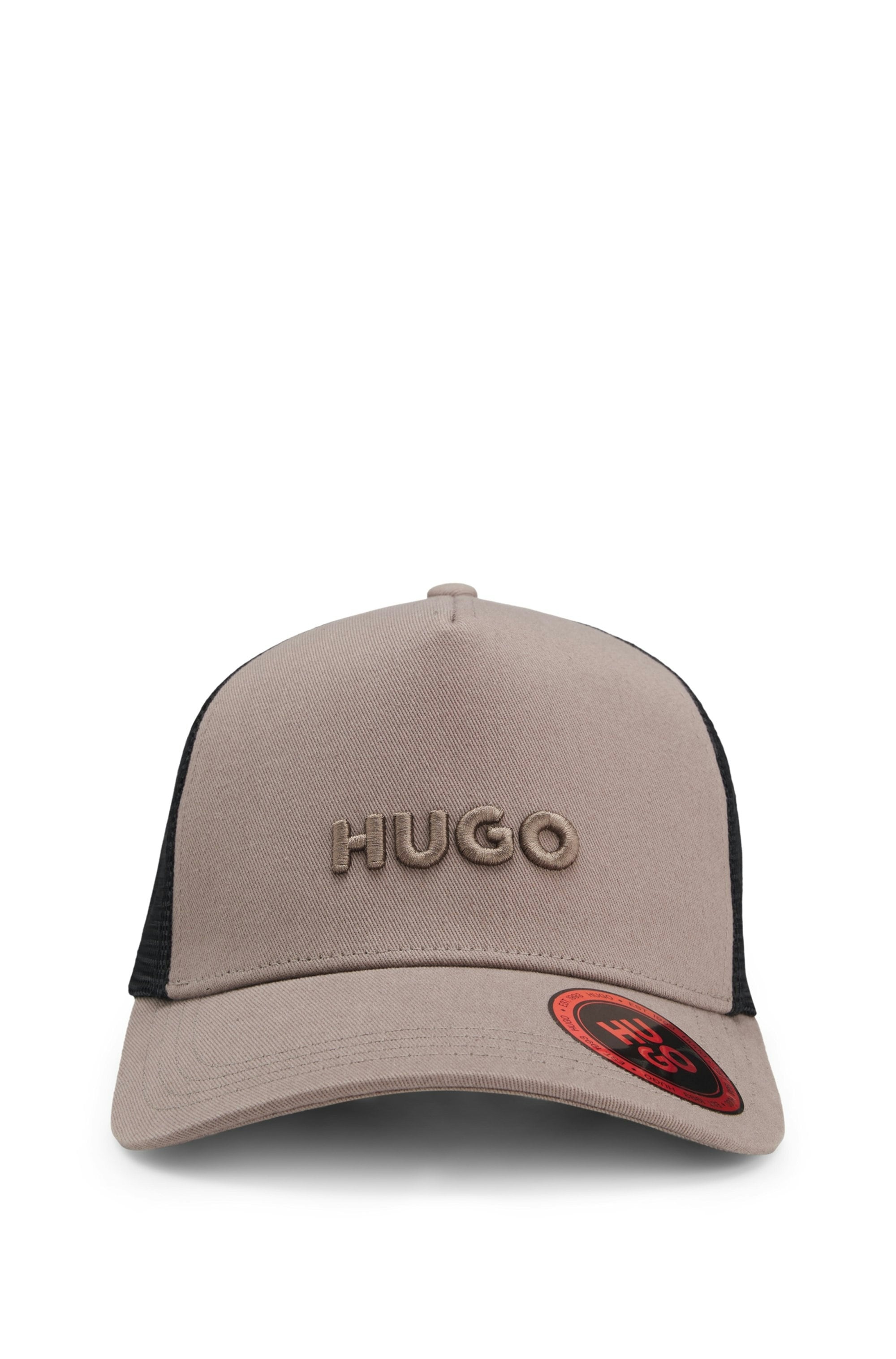 HUGO Fitted Cap »Marsel-Trucker« aus Twill & Mesh mit 3D Logostickerei, unisex
