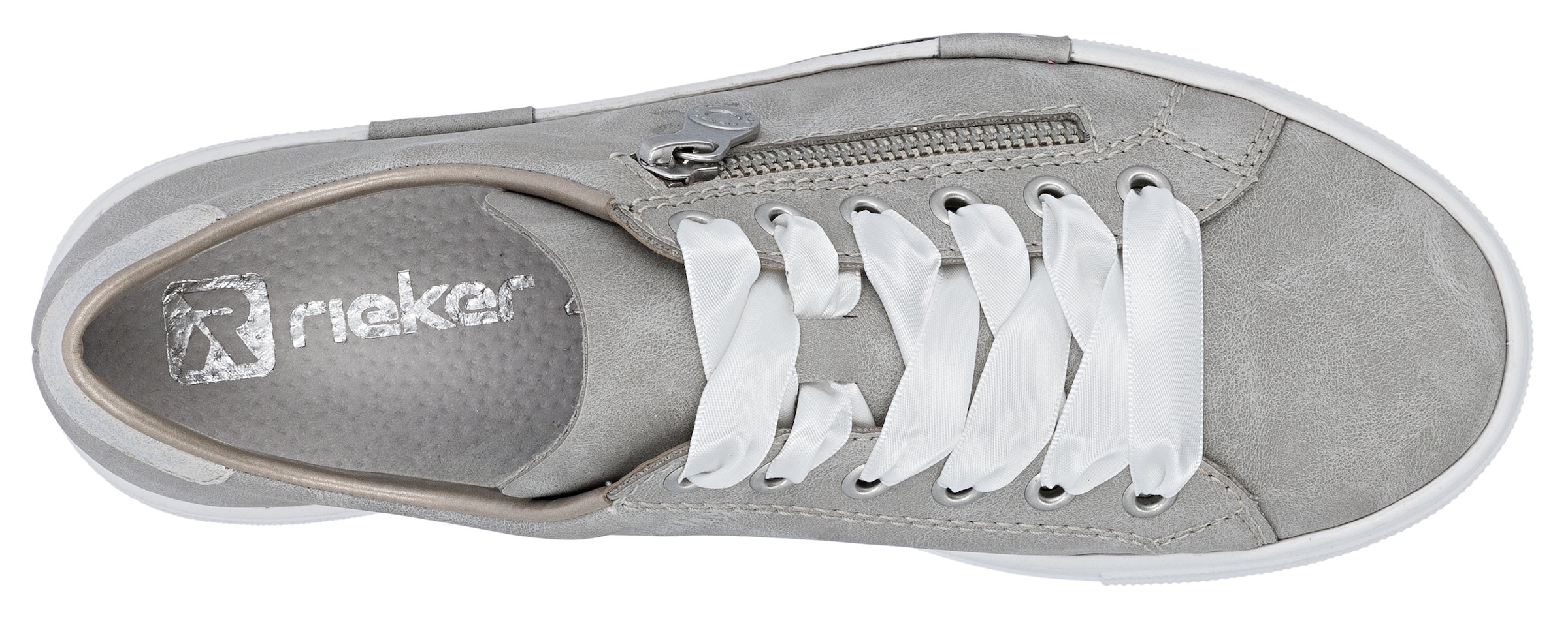 Rieker Baskets à plateforme  mit Zier-Reissverschluss, Freizeitschuh, Halbschuh, Schnürschuh