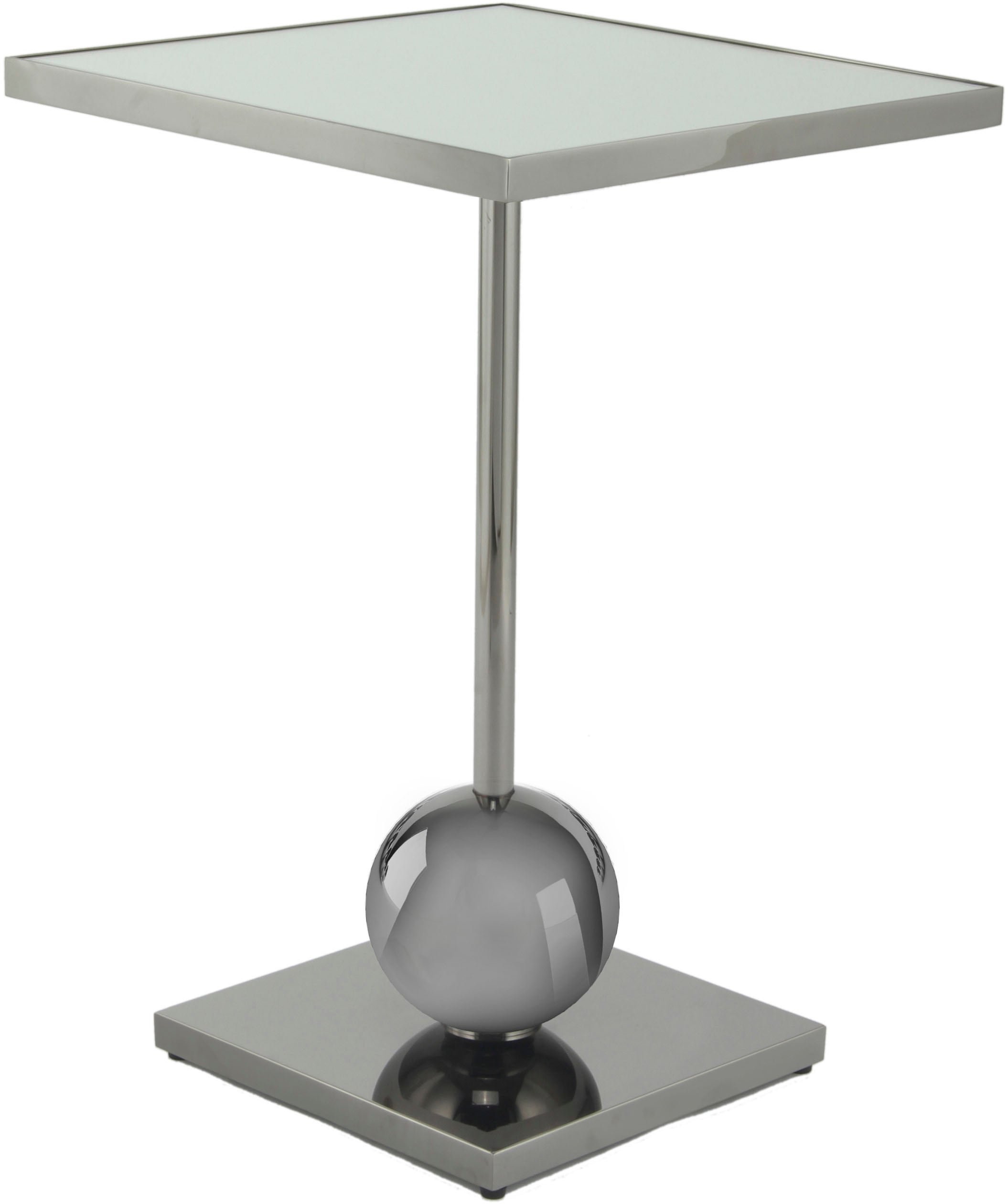 Kayoom Table d'appoint »Leva 125, Ablagefläche für Deko, Edelstahlgestell, Spiegelglasplatte« 1 cuis tlg. modern, stabil, edel, modern, Edelstahlgestell