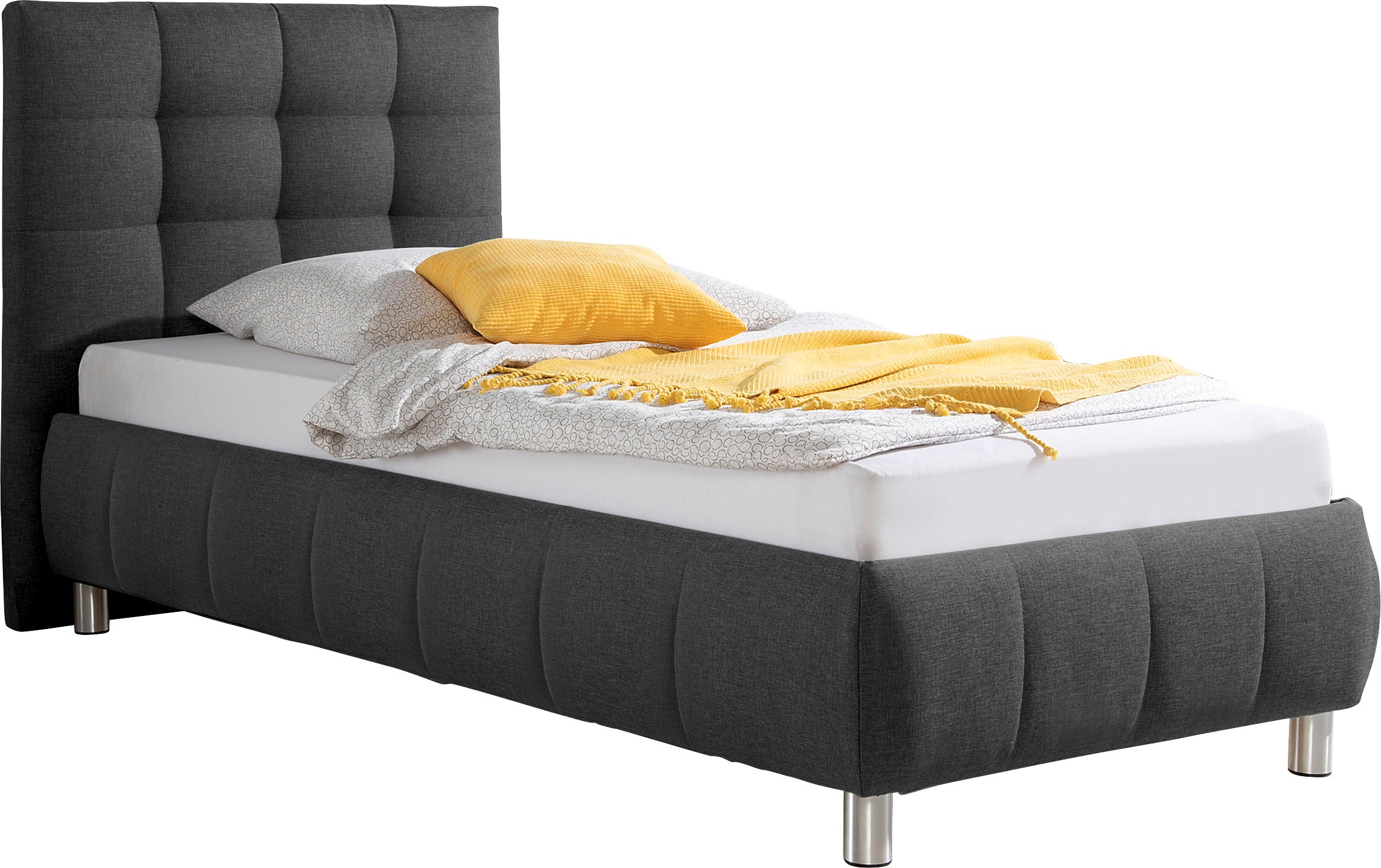 Maintal Lit rembourré »Lalley« incl. coffre de lit disponible en H2,H3,H4 et 3 versions de matelas