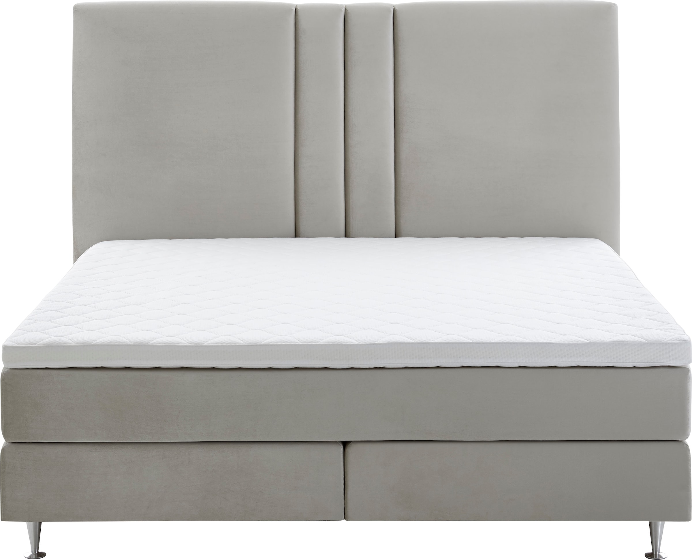 ATLANTIC home collection Boxspringbett »Rita« mit Topper und hohen Kopfteil