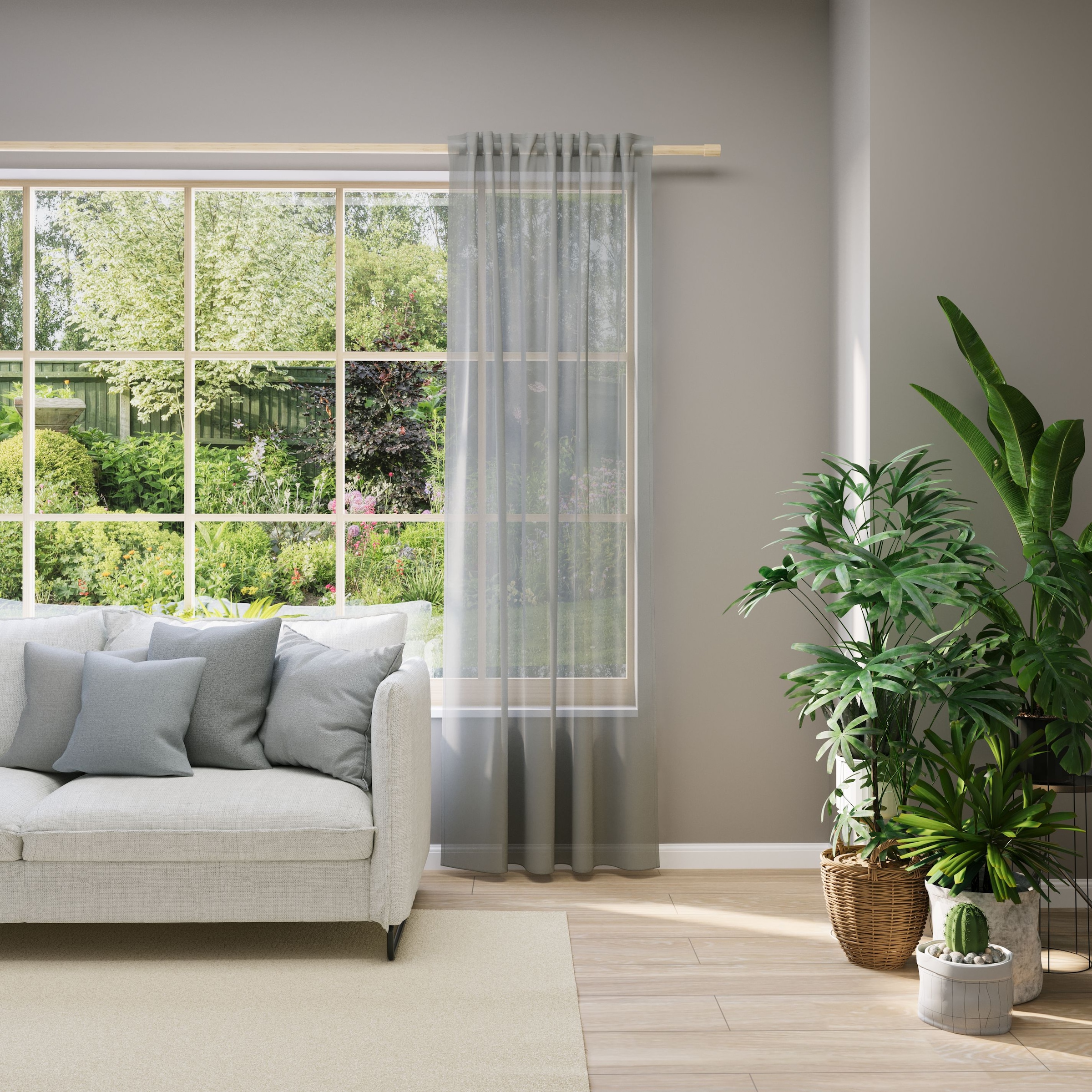 Neutex for you! Rideau sur mesure »EVA« Bande multifonctionnelle 1 cuis tlg. Uni-Voile mit elegantem Glanz