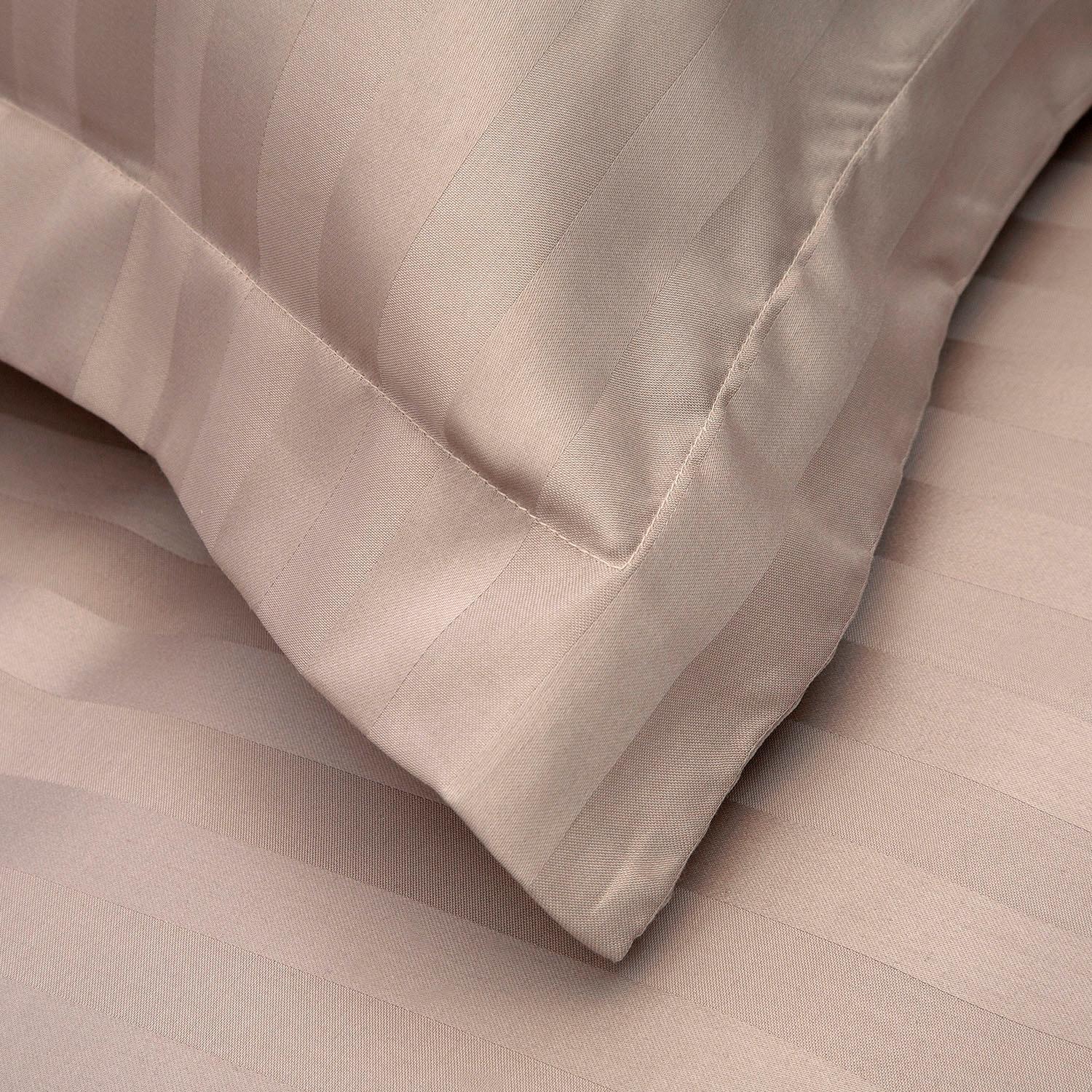 damai Bettwäsche »Streifsatin in Gr. 135x200, 155x220 oder 200x200 cm« 2 Stk. tlg. elegante Bettwäsche aus Baumwolle, Bettwäsche mit Reissverschluss