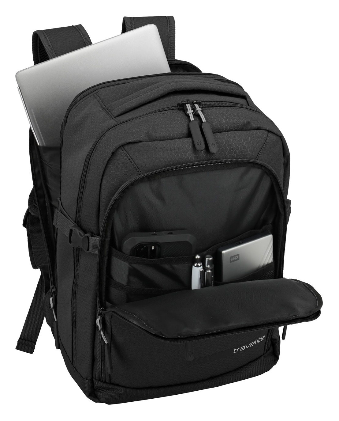 travelite Sac à dos pour ordinateur portable »KICK OFF Reiserucksack« idéal comme bagage cabine, pour le travail, les loisirs et les voyages