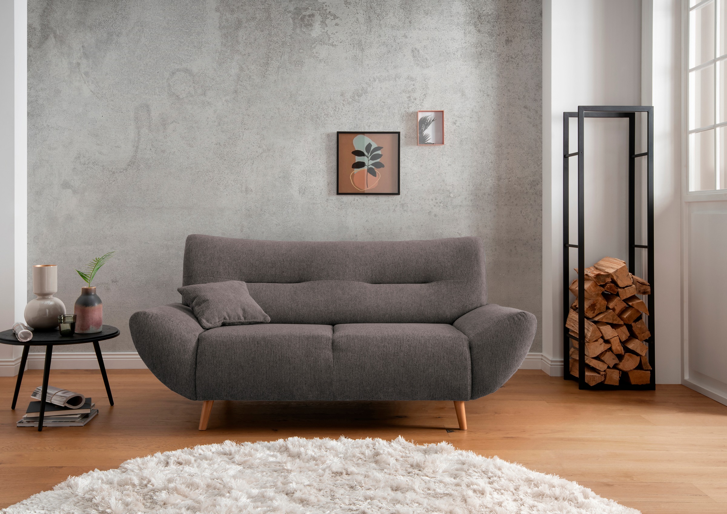 Home affaire Ensemble rembourré »Drago elegant und zeitlos, komfortabel, moderne Formensprache« Ensemble, 3-Sitzer, 2-Sitzer und Sessel, 3 cuis tlg. Set 3-2-1,  bequem, versch. Stoffe, inkl. 2 Zierkissen
