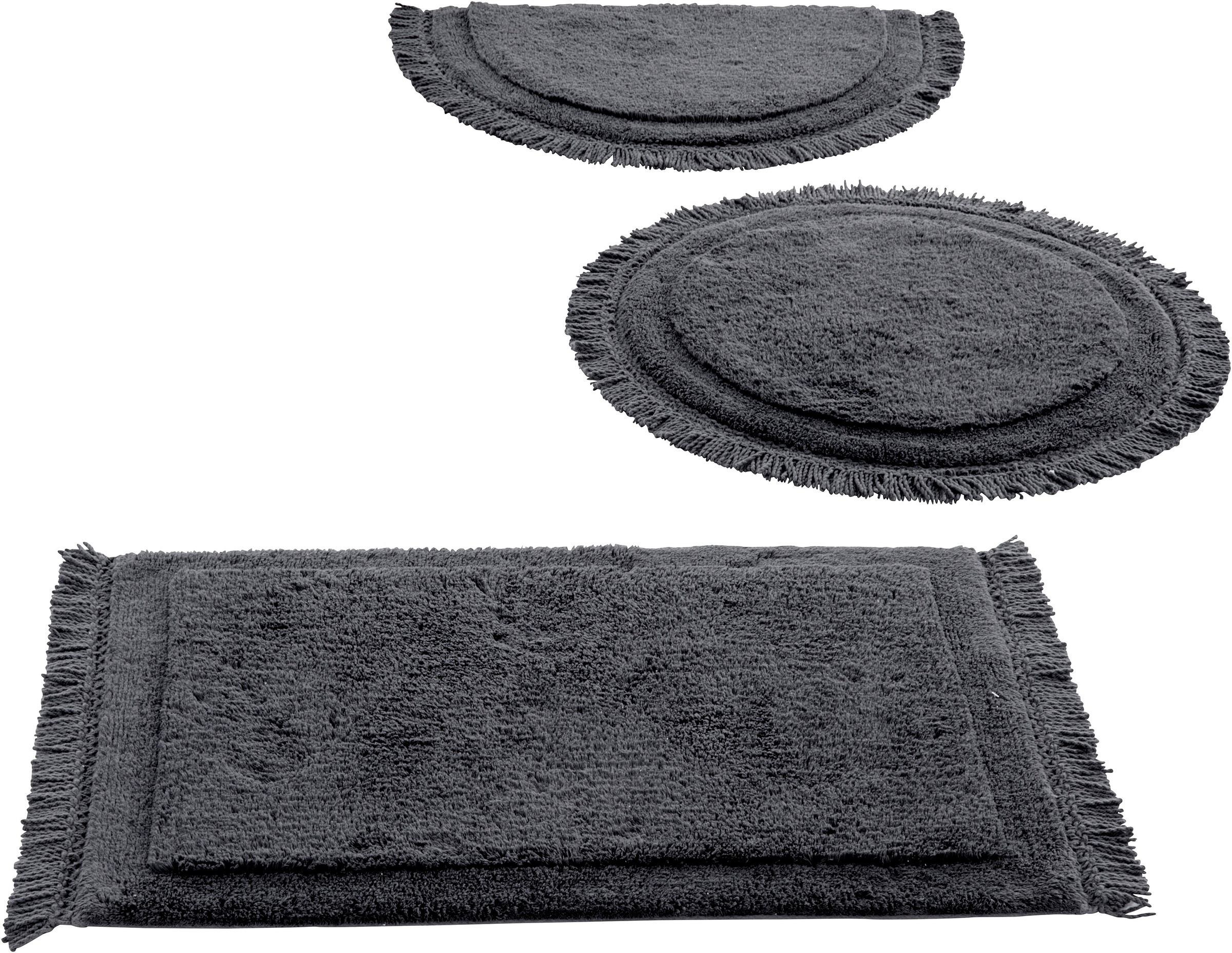 LeGer Home by Lena Gercke Badematte »Tamsin, Badvorleger, Badezimmer Teppich« Höhe 20 mm fussbodenheizungsgeeignet | strapazierfähig mit Fransen, Badteppich, Badematte, Baumwolle