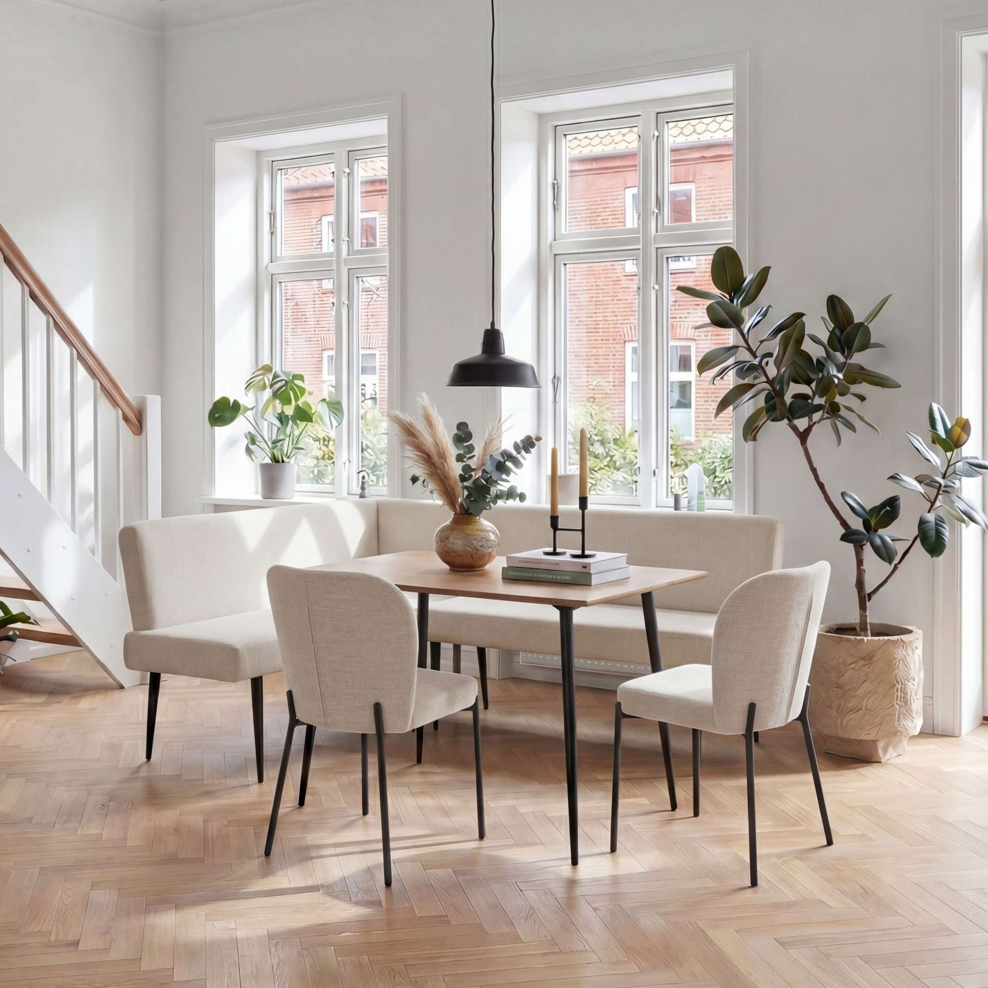 GOODproduct Chaise de salle à manger »Aniene« () 2 cuisDossier et assise rembourrés, hauteur d'assise 49 cm
