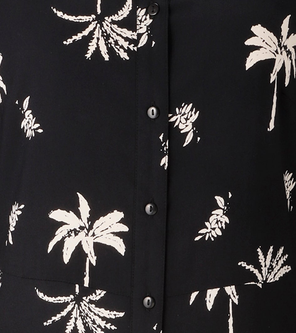 Aniston CASUAL Maxi robe mit abnehmbarem Bindeband,  mit Palmen bedruckt - jedes Teil ein Unikat