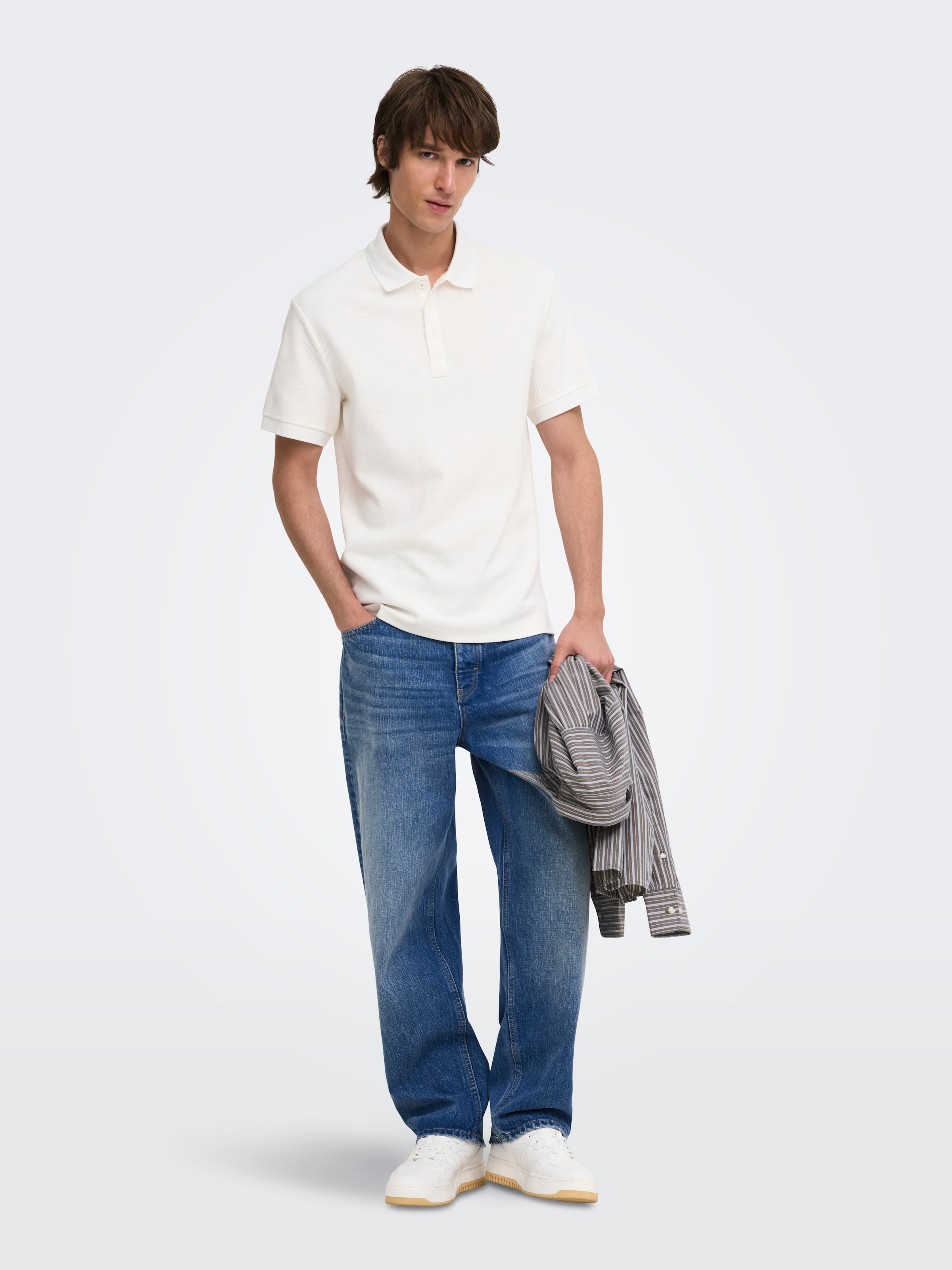 ONLY & SONS »ONSFADE LOOSE BOX TAI DNM MU OTL« Baumwolle, relaxed fit