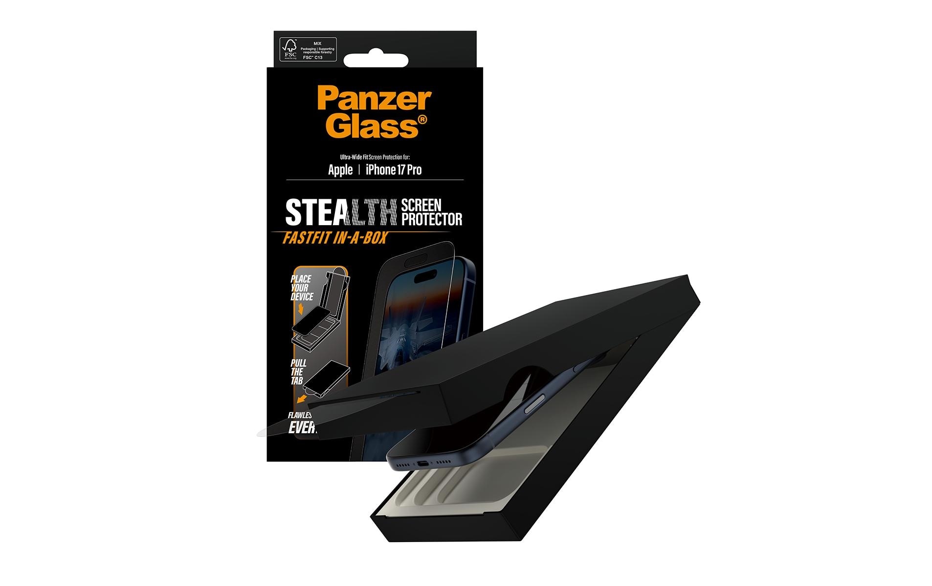PanzerGlass Film de protection d'écran »Stealth Ultra Wide Fit iPhone 17 Pro« für iPhone 17 Pro
