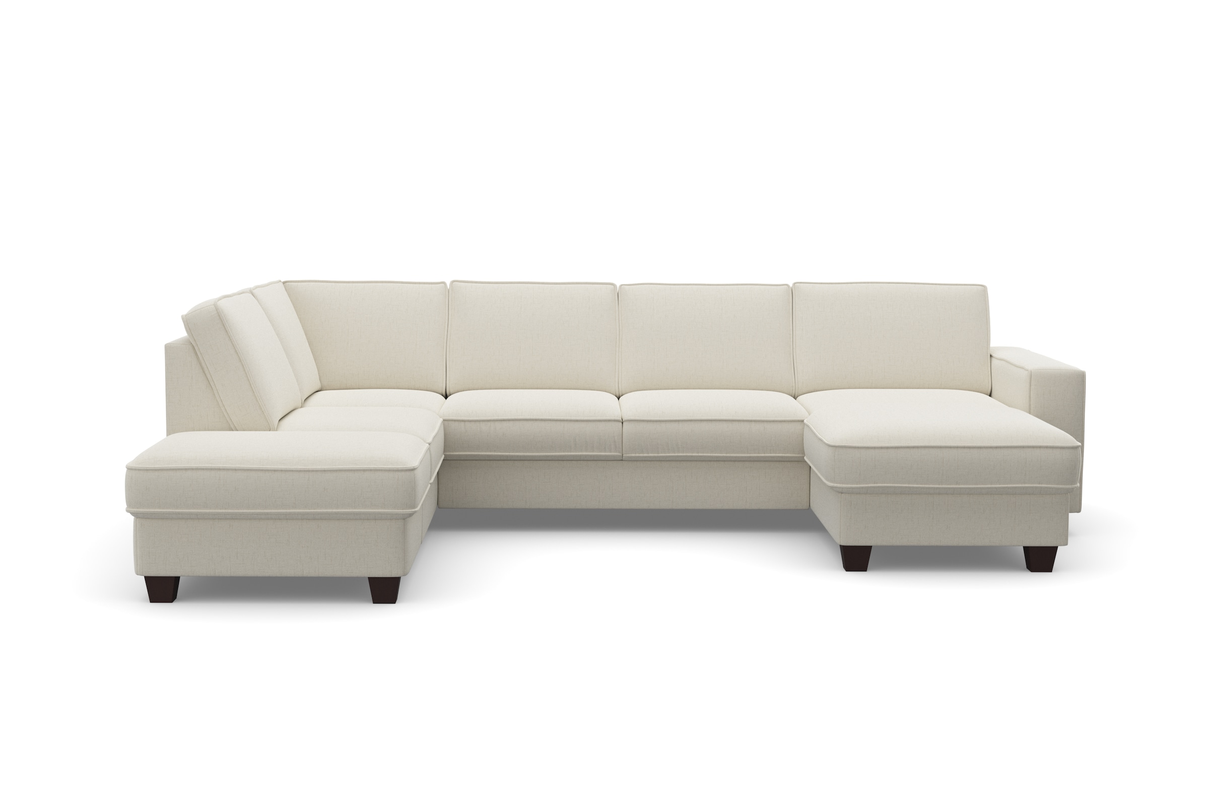 Home affaire Wohnlandschaft »County U-Form« wahlweise Ottomane links oder rechts, mit Federkern-Polsterung