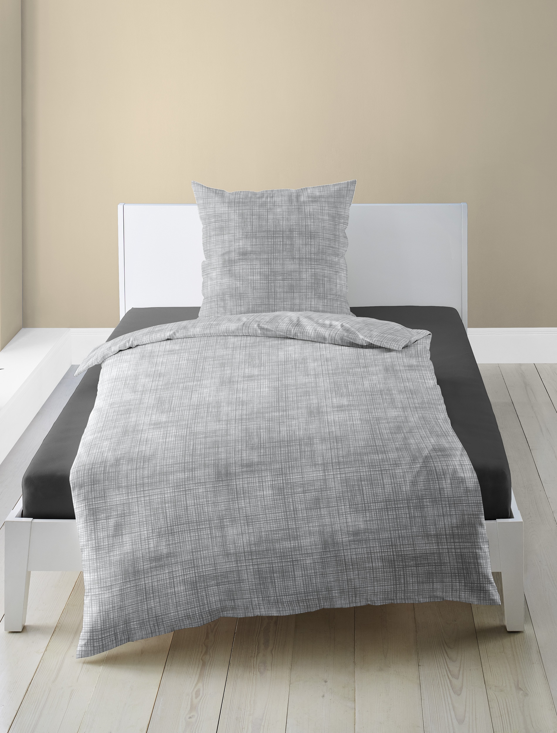 BIERBAUM Linge de lit »4172« 2 cuis Mako-satin, 100 % coton, facile d'entretien