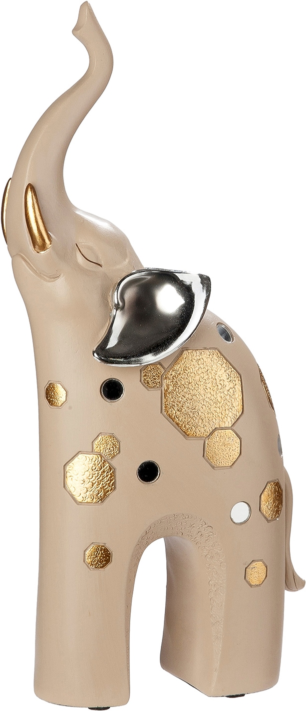 GILDE Skulptur »2tlg. Set Figur Elefant Midas creme« Tierfigur Glückssymbol Dekoelefant elegantes Design Ethno-Stil