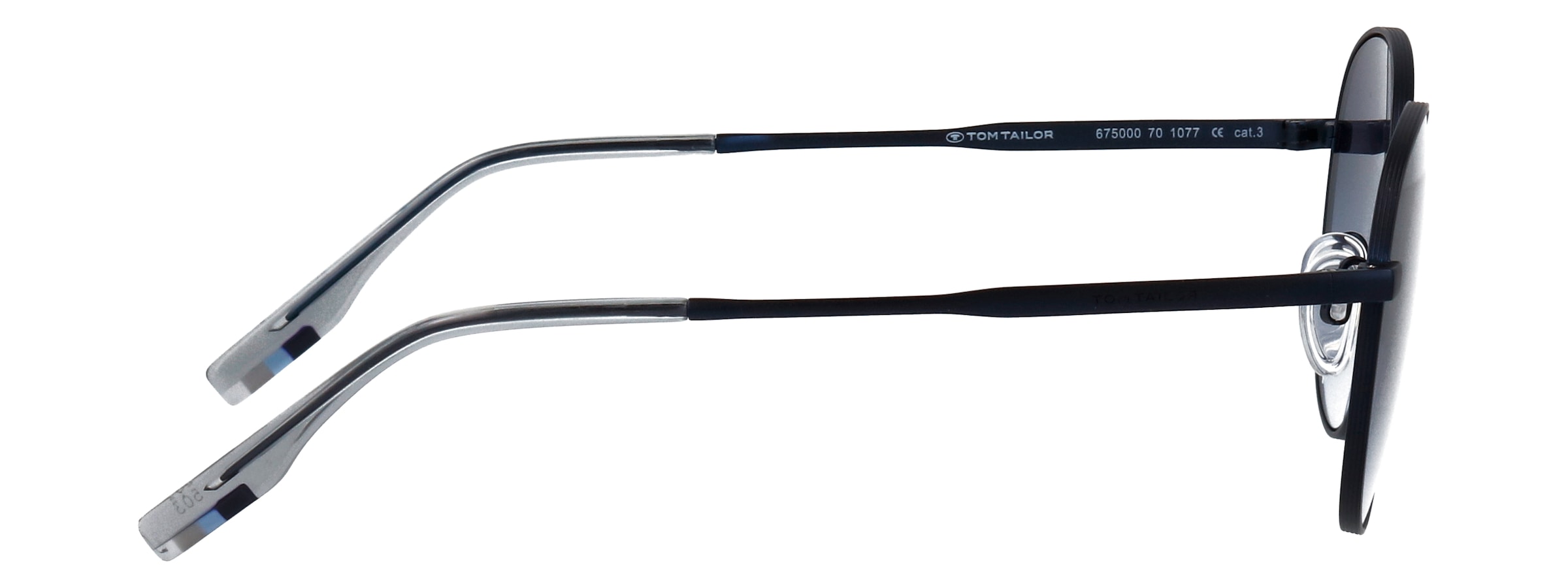 TOM TAILOR Lunettes de soleil »Modell 675000« Form Rund, Logoschriftzug auf Bügel, Metallfassung