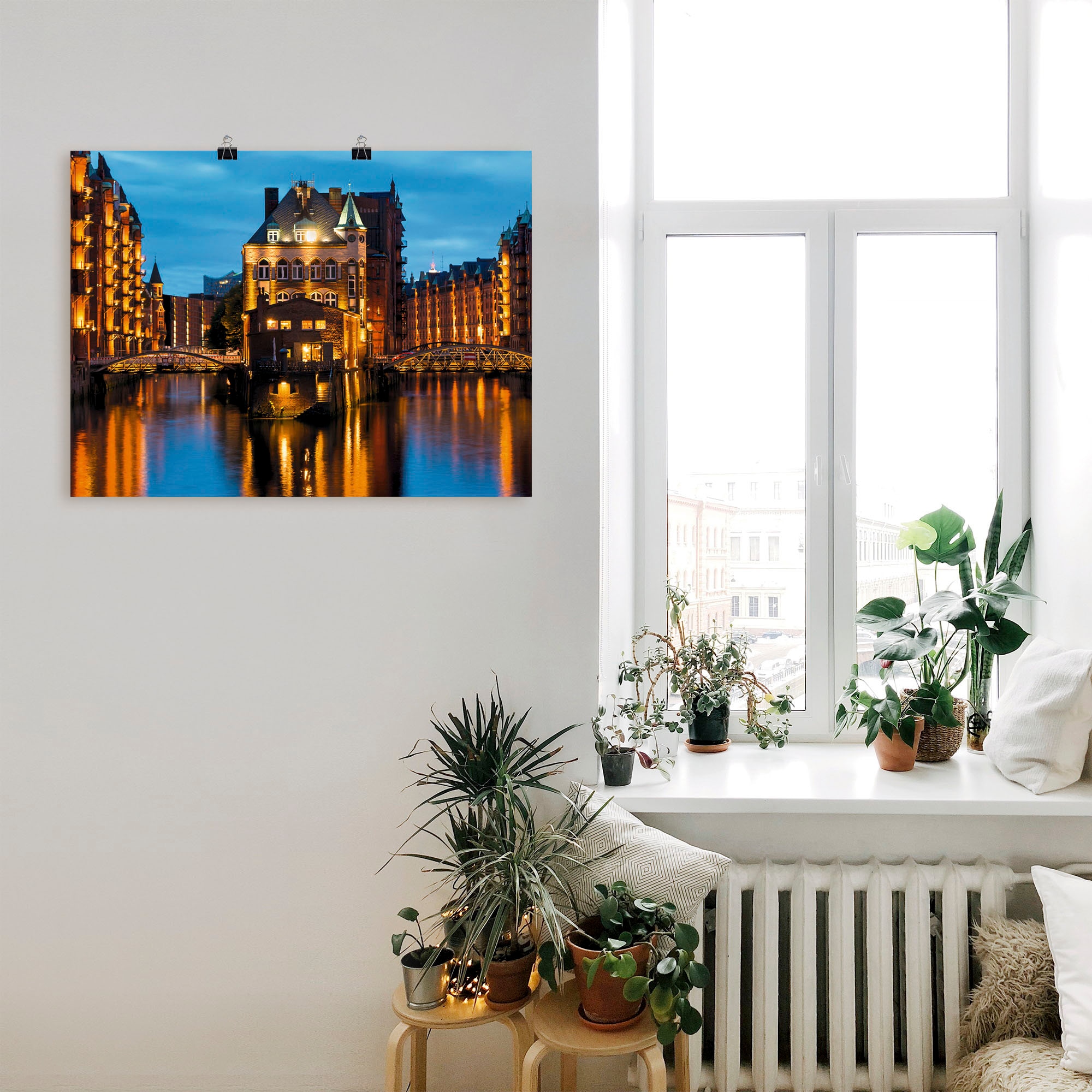 Artland Wandbild »Teil der alten Speicherstadt in Hamburg« Deutschland 1 Stk. tlg. als Leinwandbild, Poster in verschied. Grössen