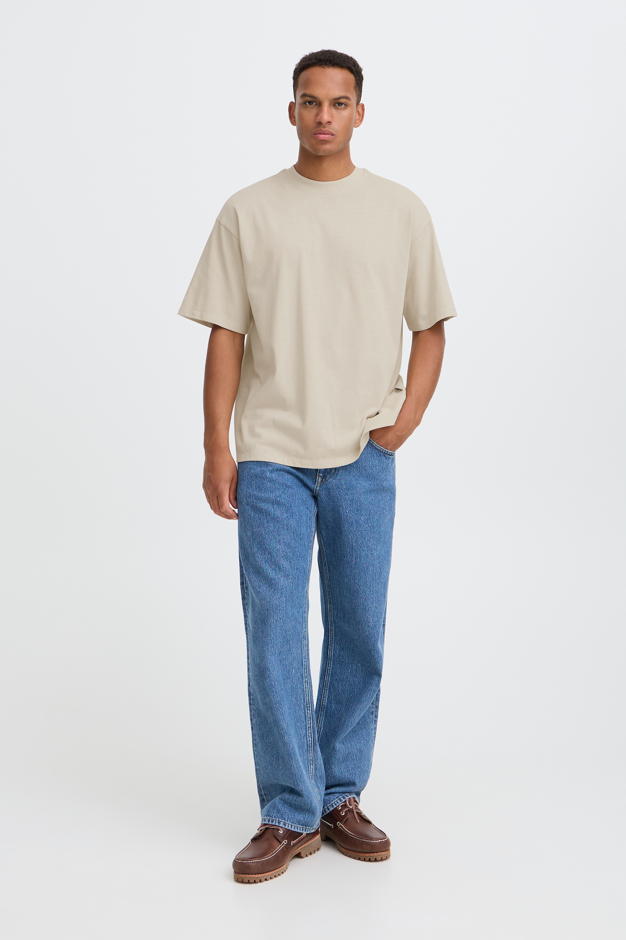 Blend Rundhalsshirt »BHLUCIUS S/S WASH PRINT TEE« Baumwolle, relaxed fit