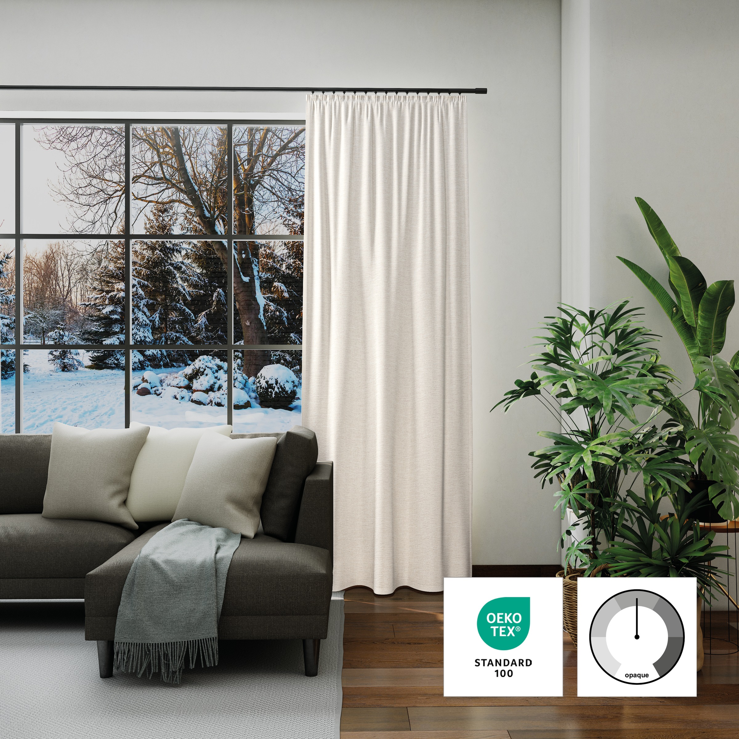Neutex for you! Vorhang »Inuit« Kräuselband 1 Stk. tlg. HxB: 245x145