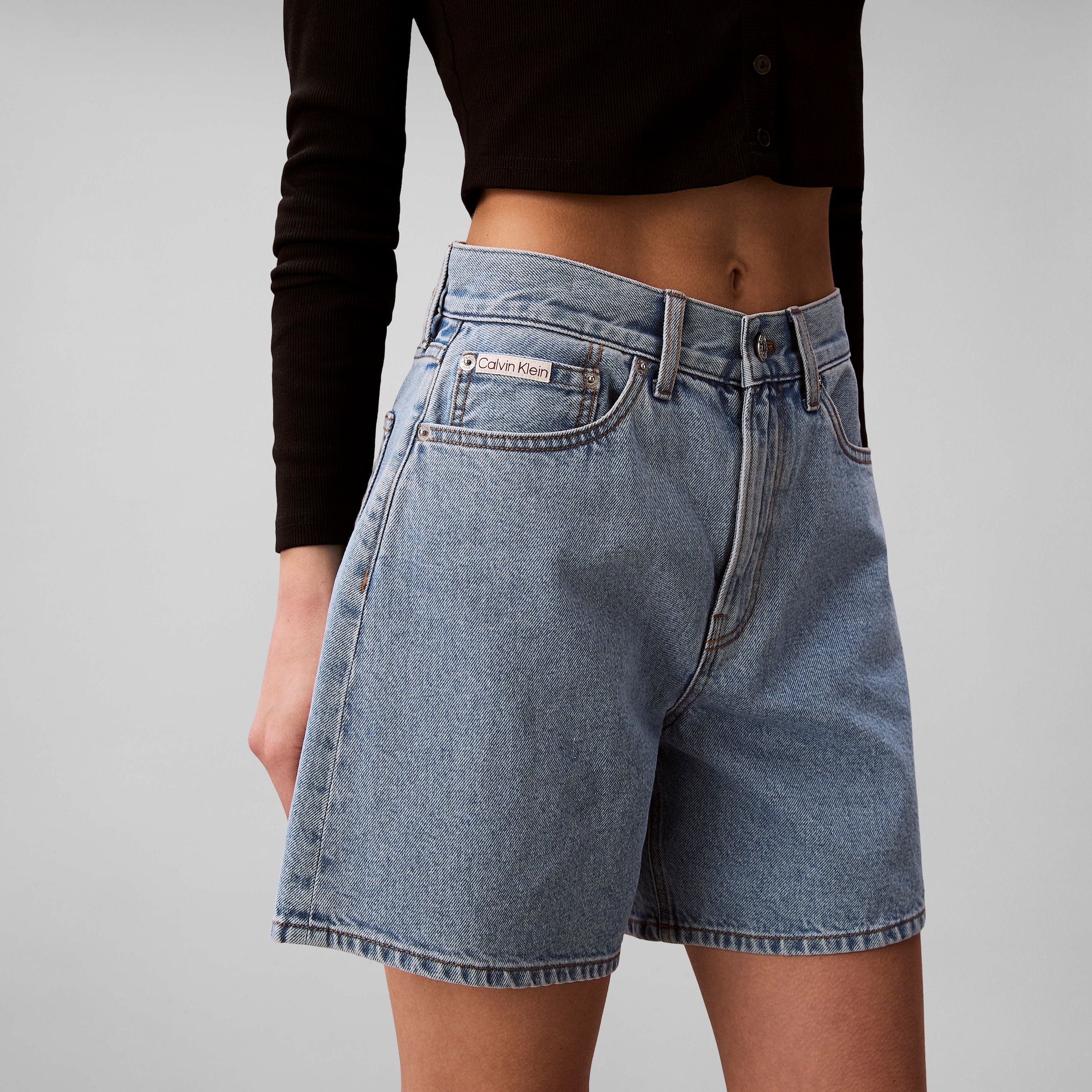 Calvin Klein Jeans Shorts »HI RISE A-LINE SHORT COASTAL LIG«