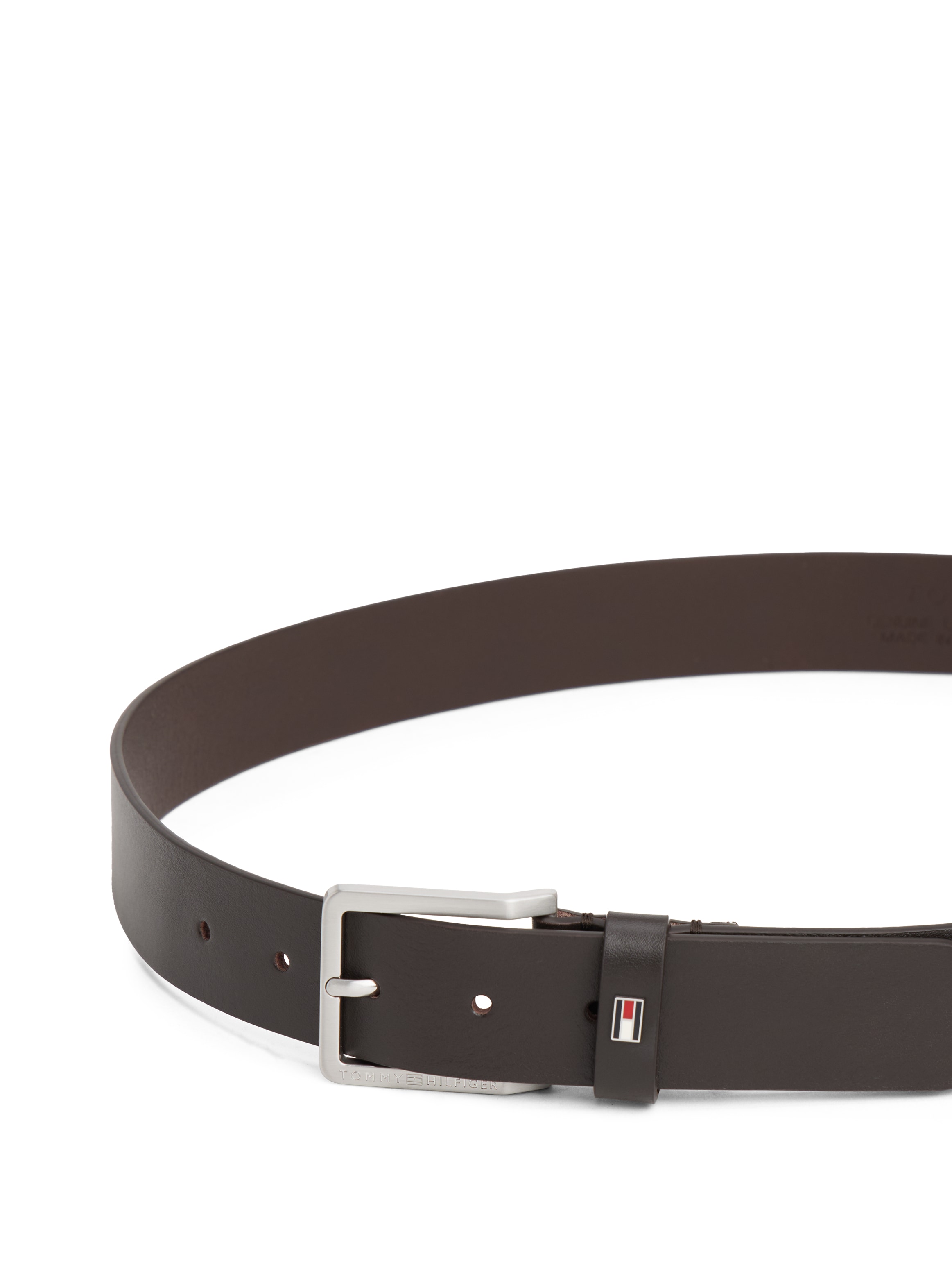Tommy Hilfiger Ceinture en cuir »OLIVIER 3,5 cm breit« Avec drapeau en émail, largeur : 3,5cm