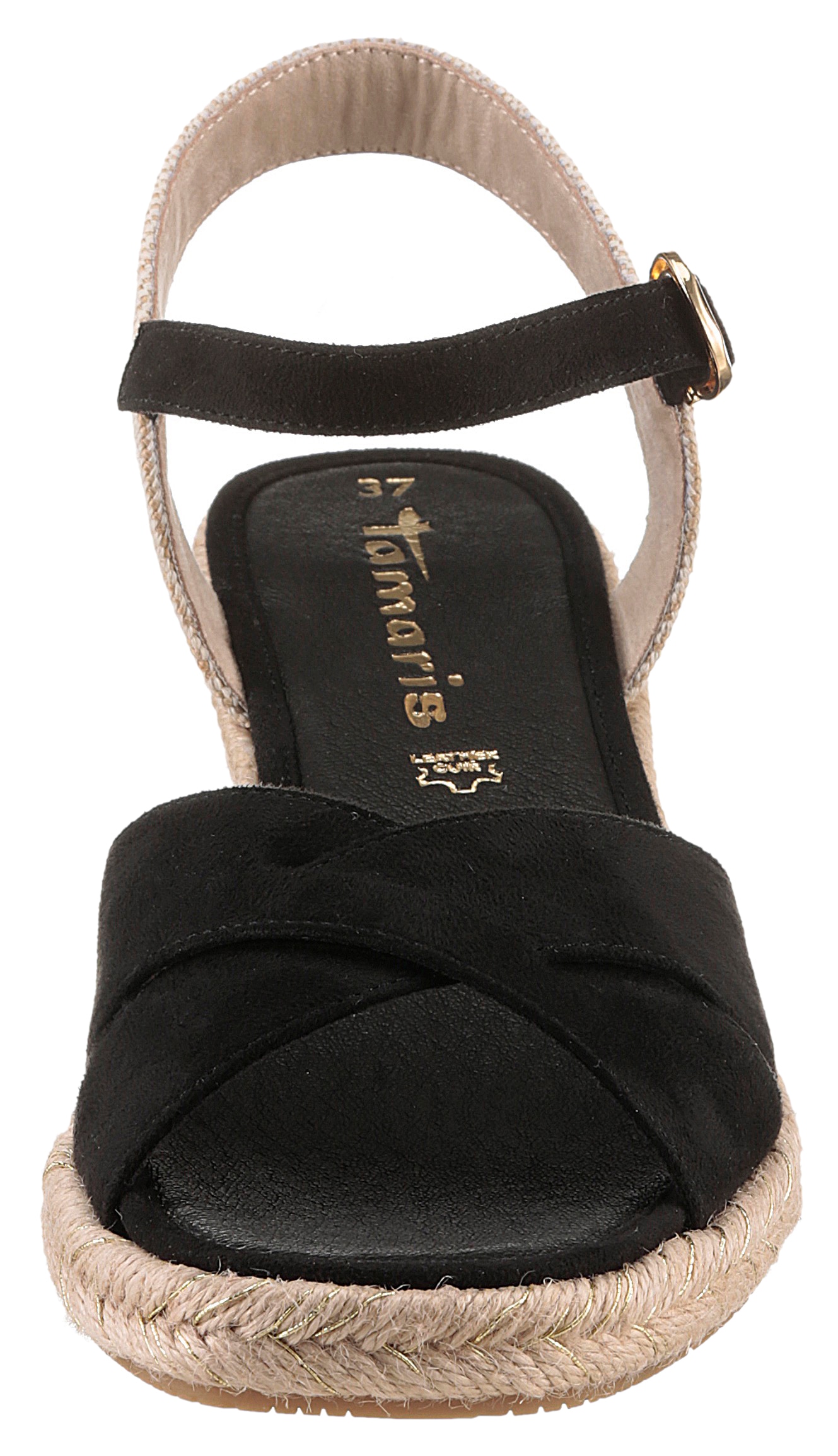 Tamaris Keilsandalette  , Riemchensandale, Sommerschuh mit modischer Kreuzbandage