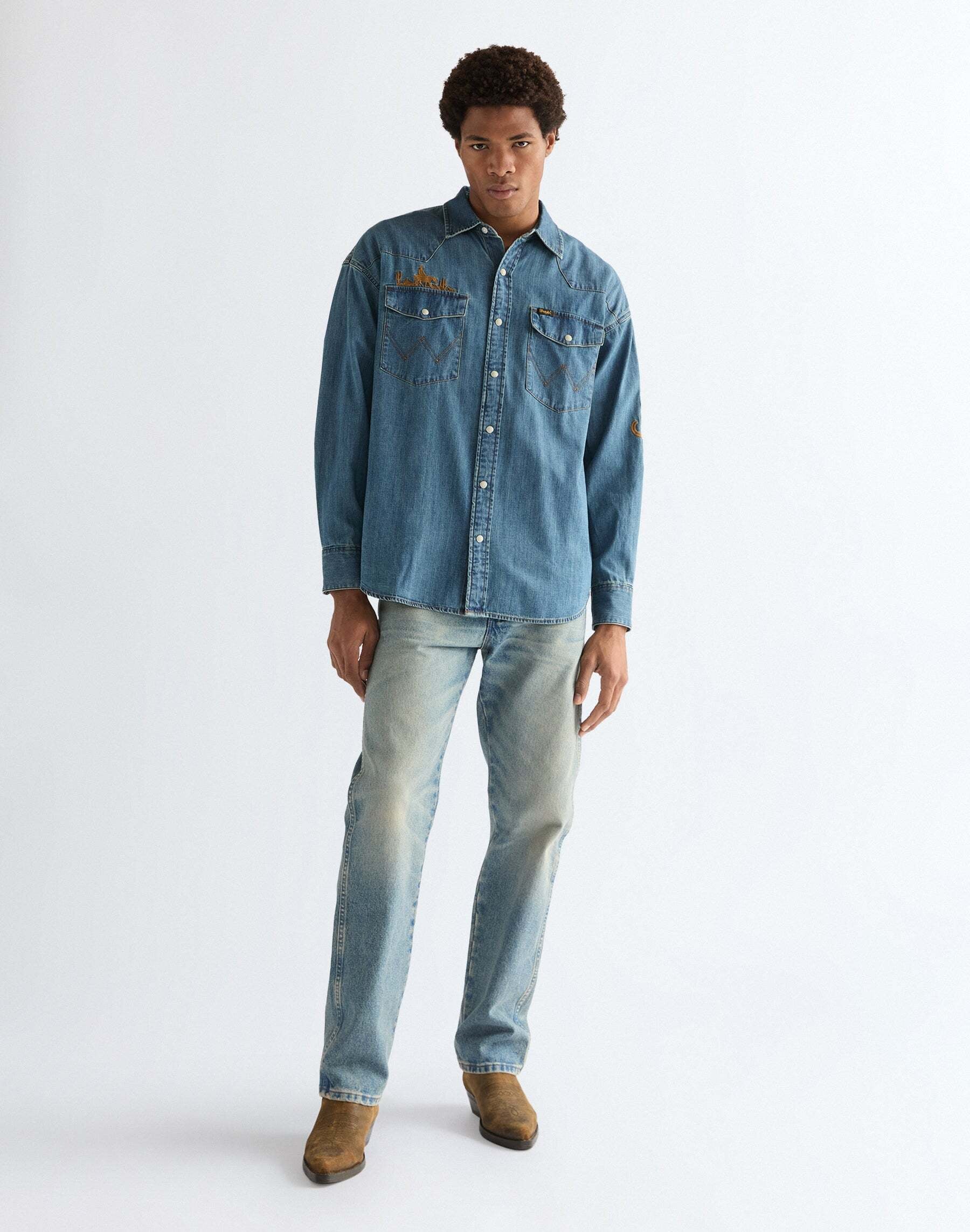 Wrangler Chemise en jean »WRANGLER Jeanshemd Western«