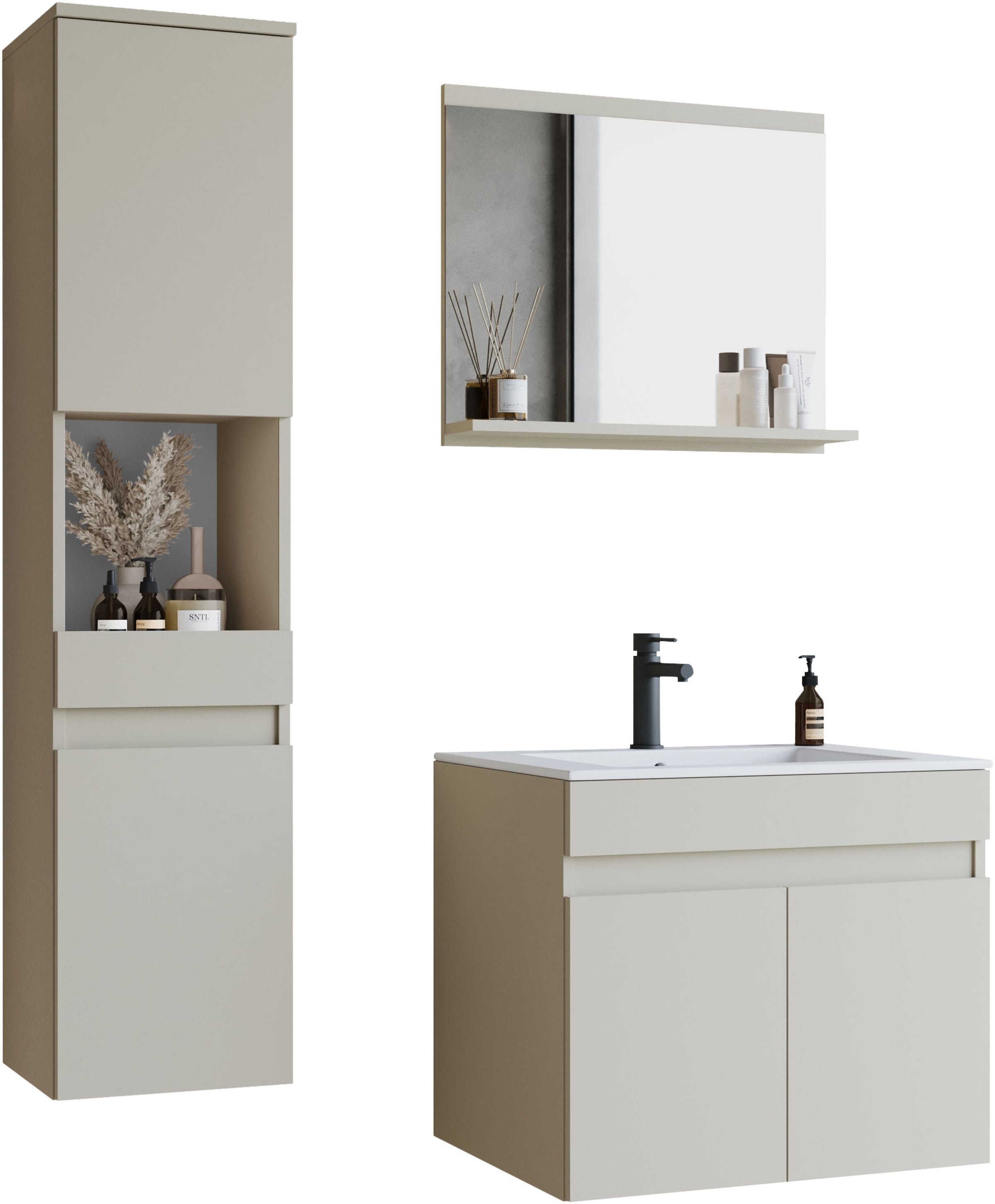 welltime Ensemble de meubles de salle de bain »COIN« Ensemble, 3 cuis tlg.
