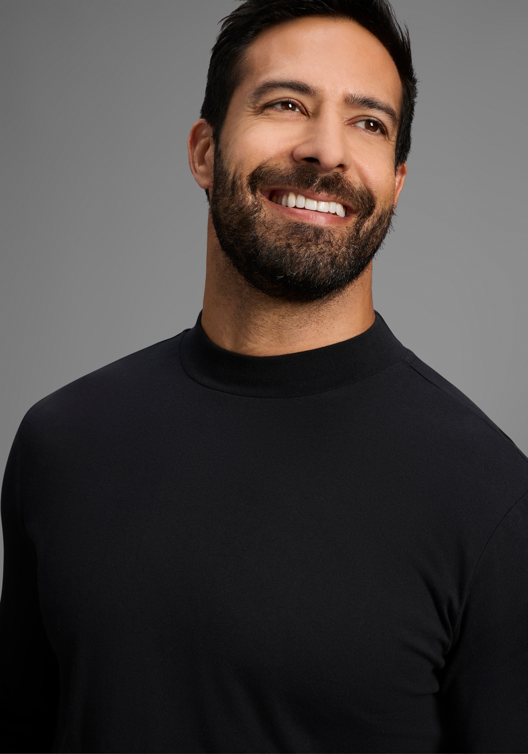 Man's World Stehkragenshirt »Neue Kollektion!« mit Bündchen