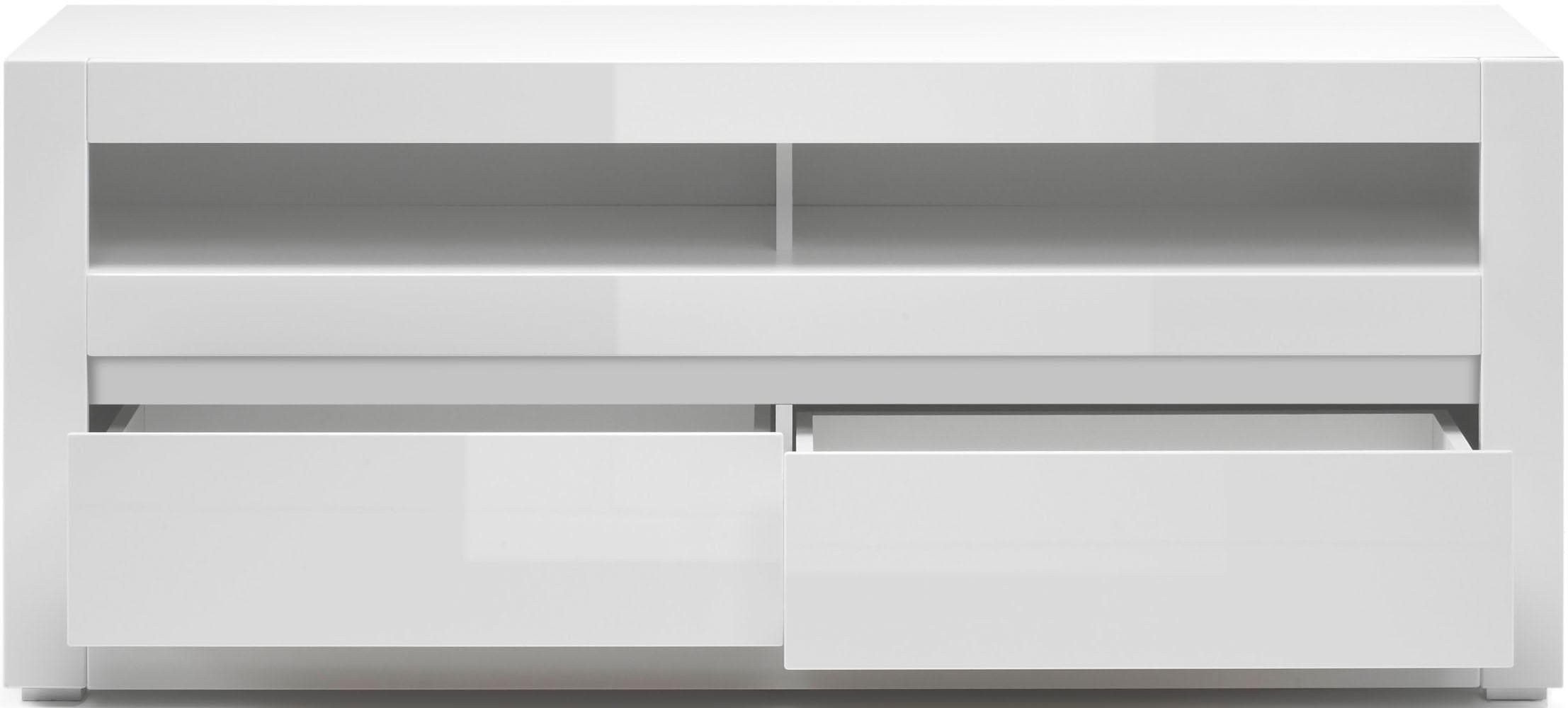 Home affaire Table basse »Carat« Breite 150 cm, wird mit 2 Leisten geliefert (weiss und grau)