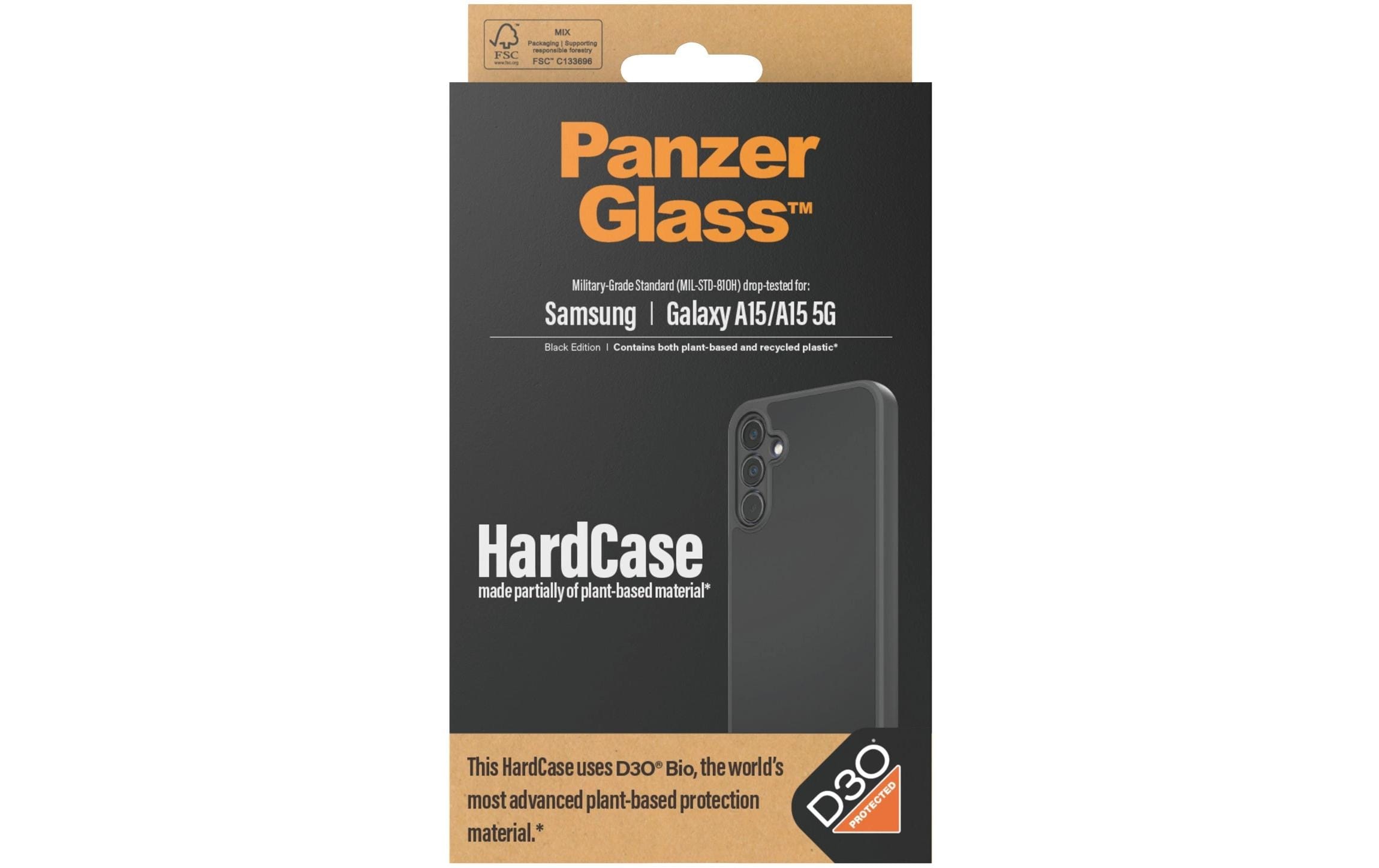 PanzerGlass Couverture arrière »HardCase D3O Galaxy A15/Galaxy A15 5G Black«